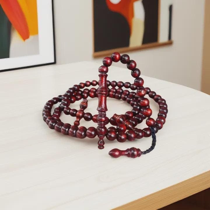 Tasbih Akar Bahar Tali Arus merah Prayer Bead