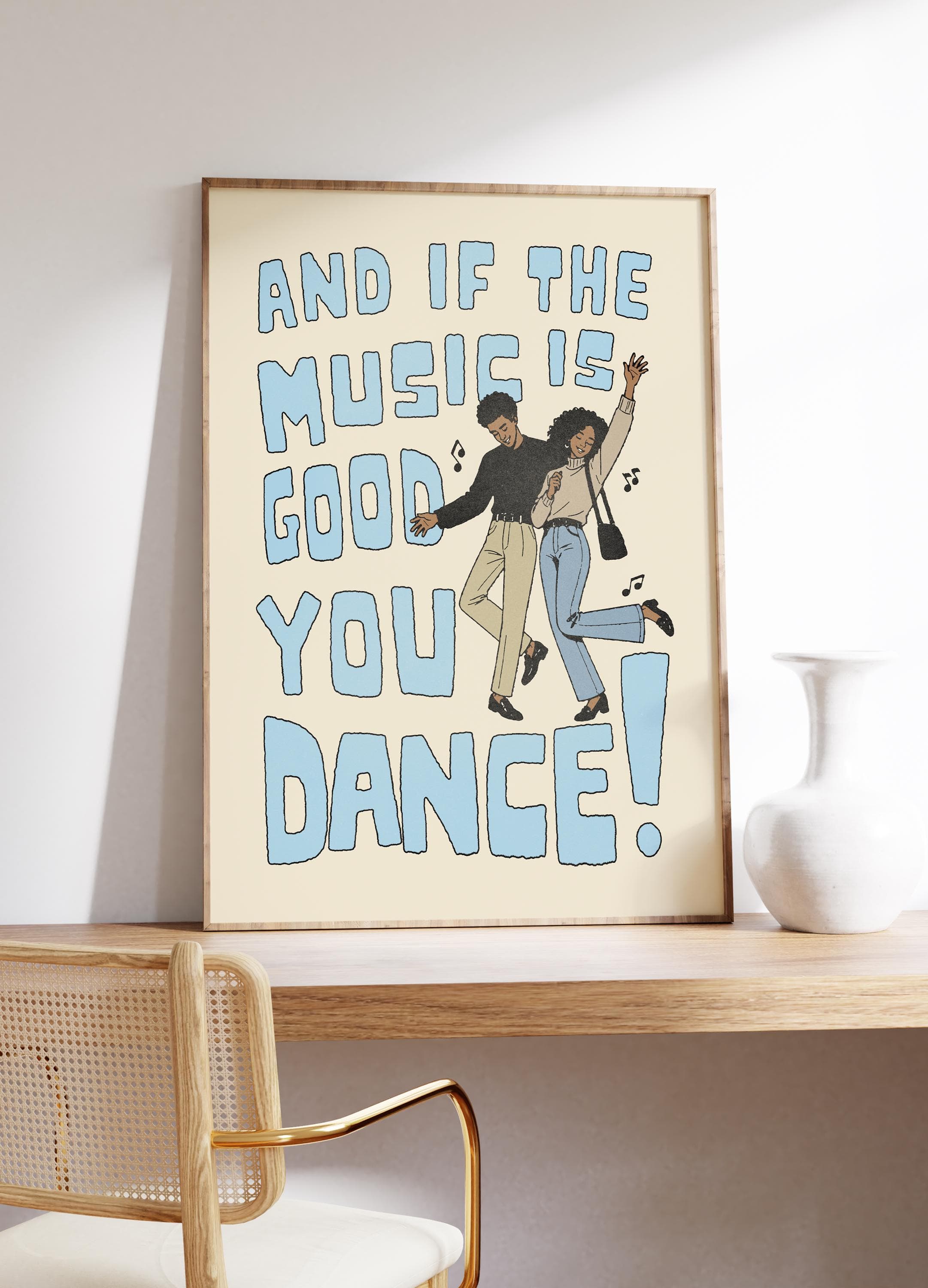 If The Music is Good You Dance! Retro Music Poster, Modern Apartment Decor,Music Wall Art, Jazz Decor, Trendy Music Art - image 5