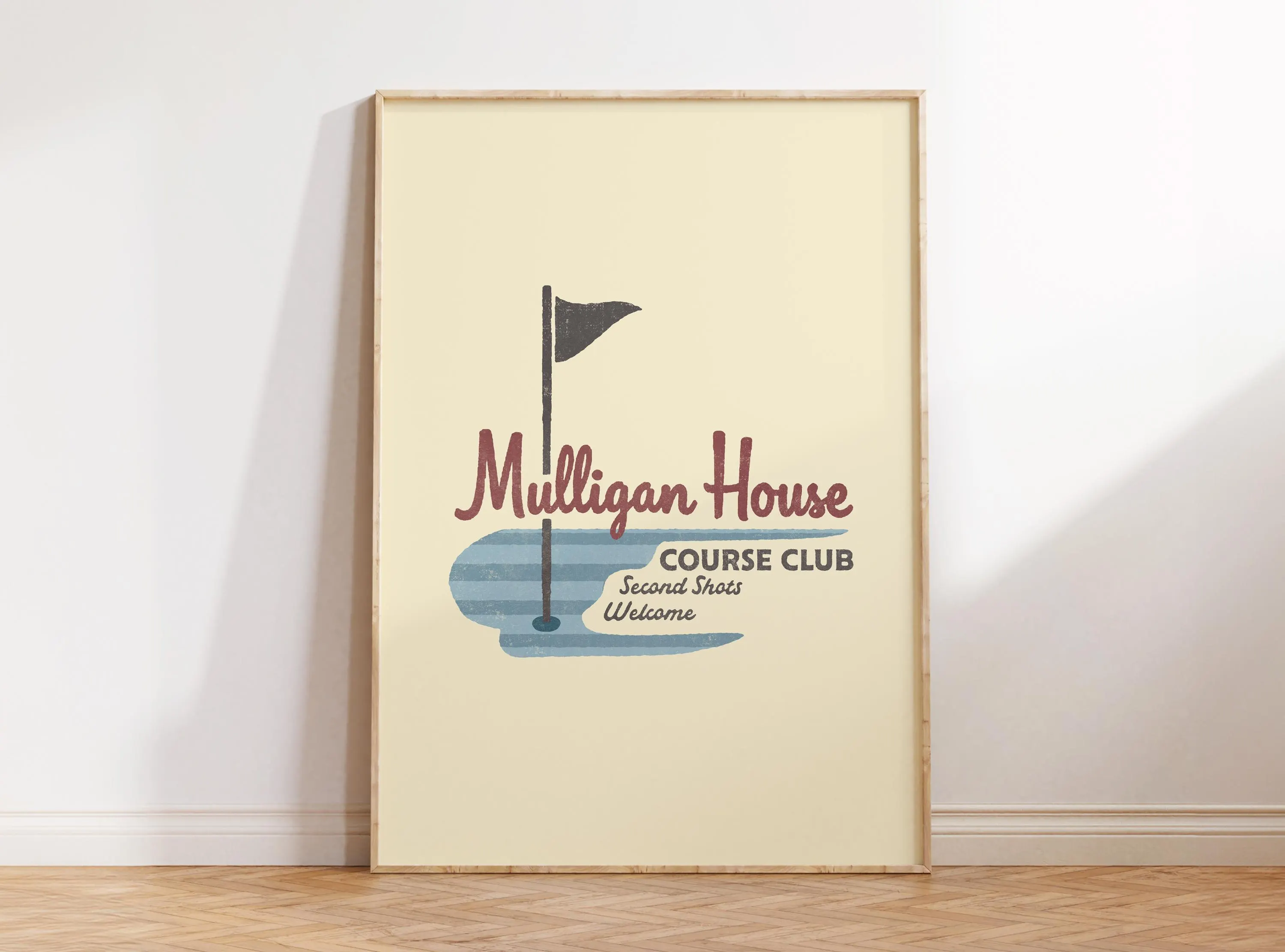Mulligan House, Vintage Golf Print, Golf Art, Gift for Golf Fans, Golf Memorabilia, Sports Decor, Retro Golf Club, Man Cave Decor