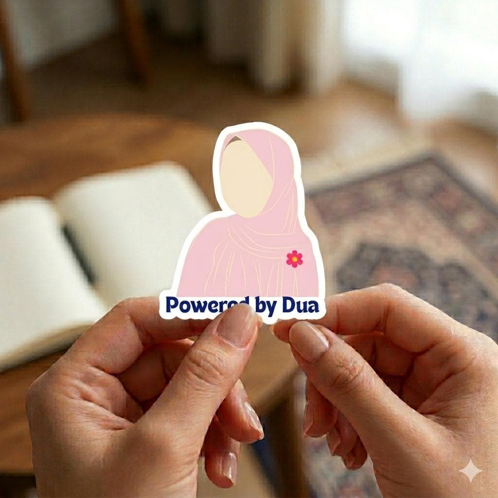 Hijabi women Sticker, Muslim Hijabi Girl Sticker, Modest Lifestyle Vinyl Decal, Muslim Inspired Laptop Water Bottle Sticker