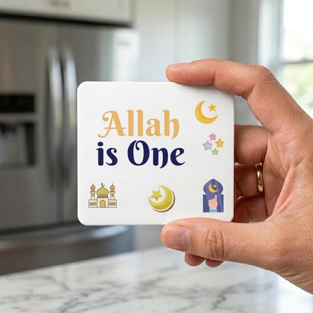 Islamic Kids Refrigerator Magnets, Saying Salam & Alhamdulillah Designs, SubhanAllah, Bismillah, Allah is one - image 4