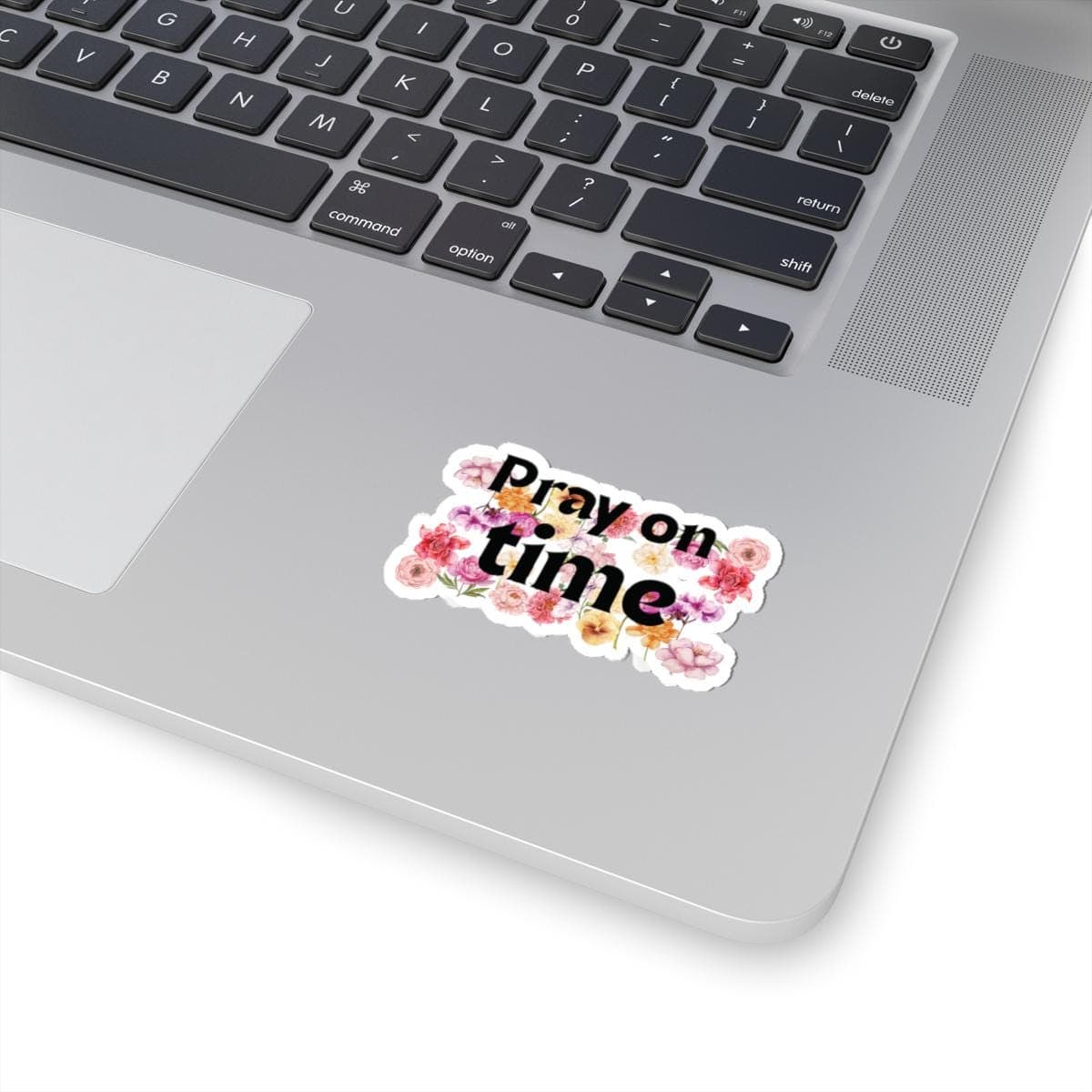 Pray on Time Sticker | Islamic Reminder Sticker | Muslim Aesthetic Floral Vinyl Decal | Salah Reminder | Islamic Laptop Sticker - image 3