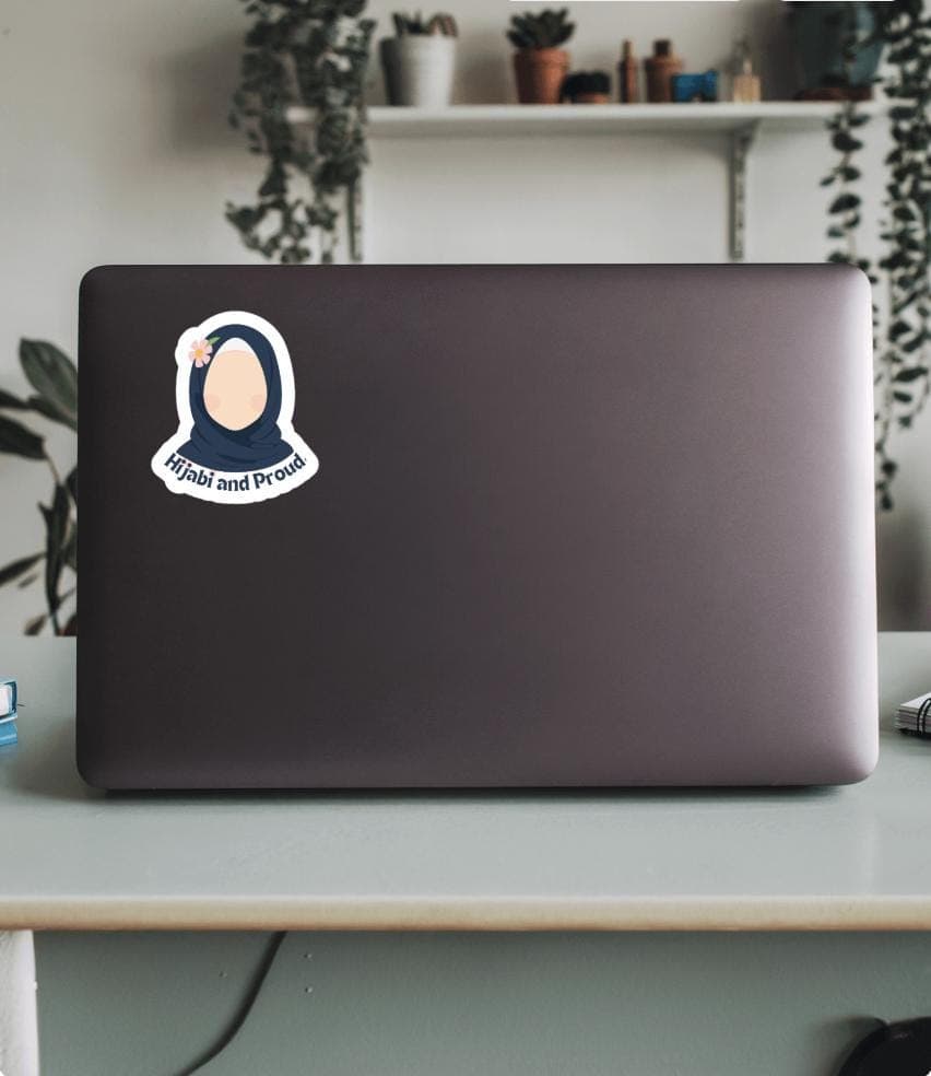 Hijabi and Proud Sticker, Muslim Girl Sticker, Islamic Aesthetic Vinyl Decal, Modest Lifestyle Laptop Water Bottle Sticker, hijab girl - image 5