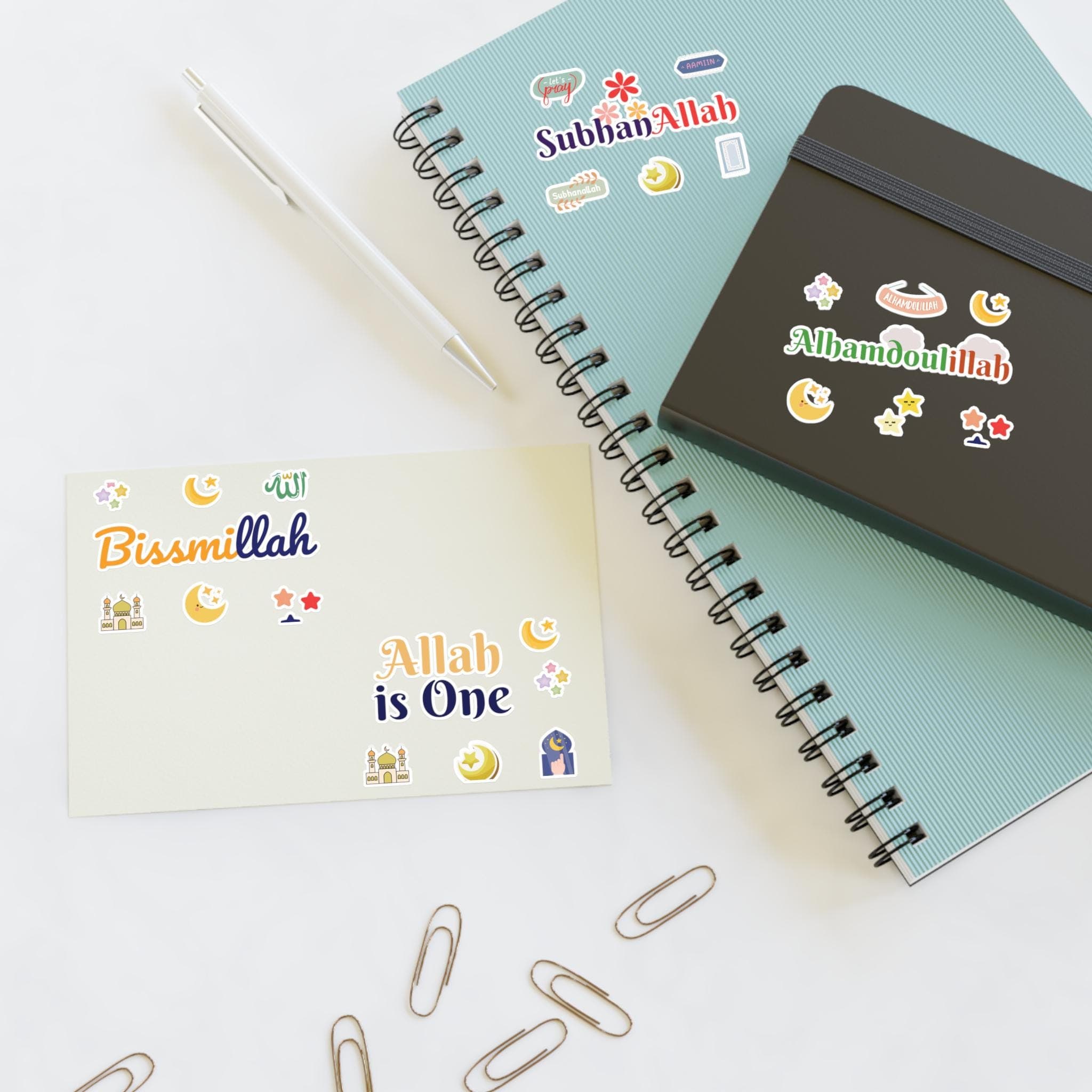 Islamic Kids Stickers, Dhikr & Dua Reminder Set, Bismillah Alhamdulillah SubhanAllah, Muslim Nursery Decor, Deen Learning, Montessori method - image 5