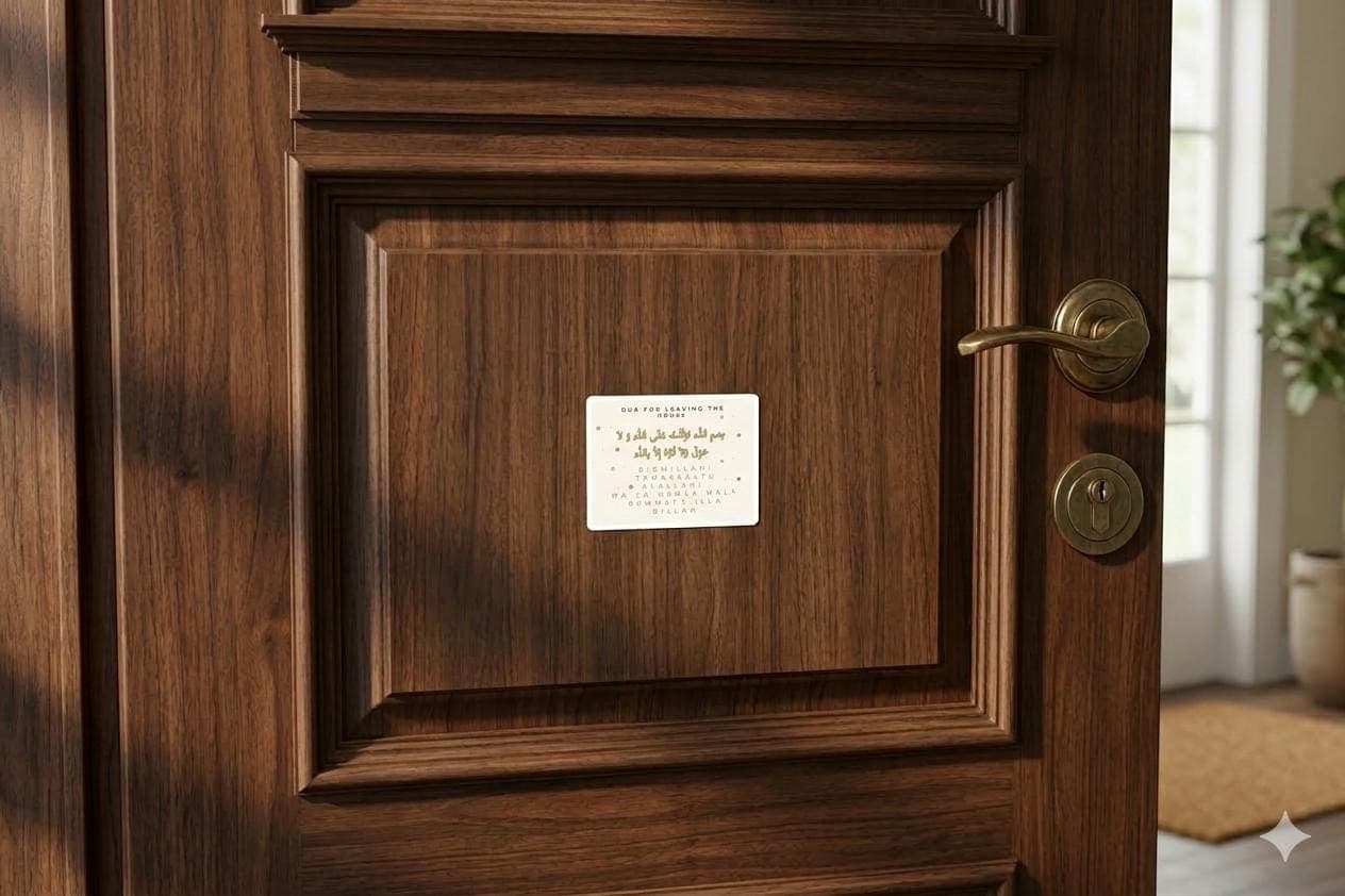 Dua for Leaving the House Sticker, Arabic Calligraphy Muslim Decor, Bismillah Dua, Waterproof Muslim Reminder - image 4