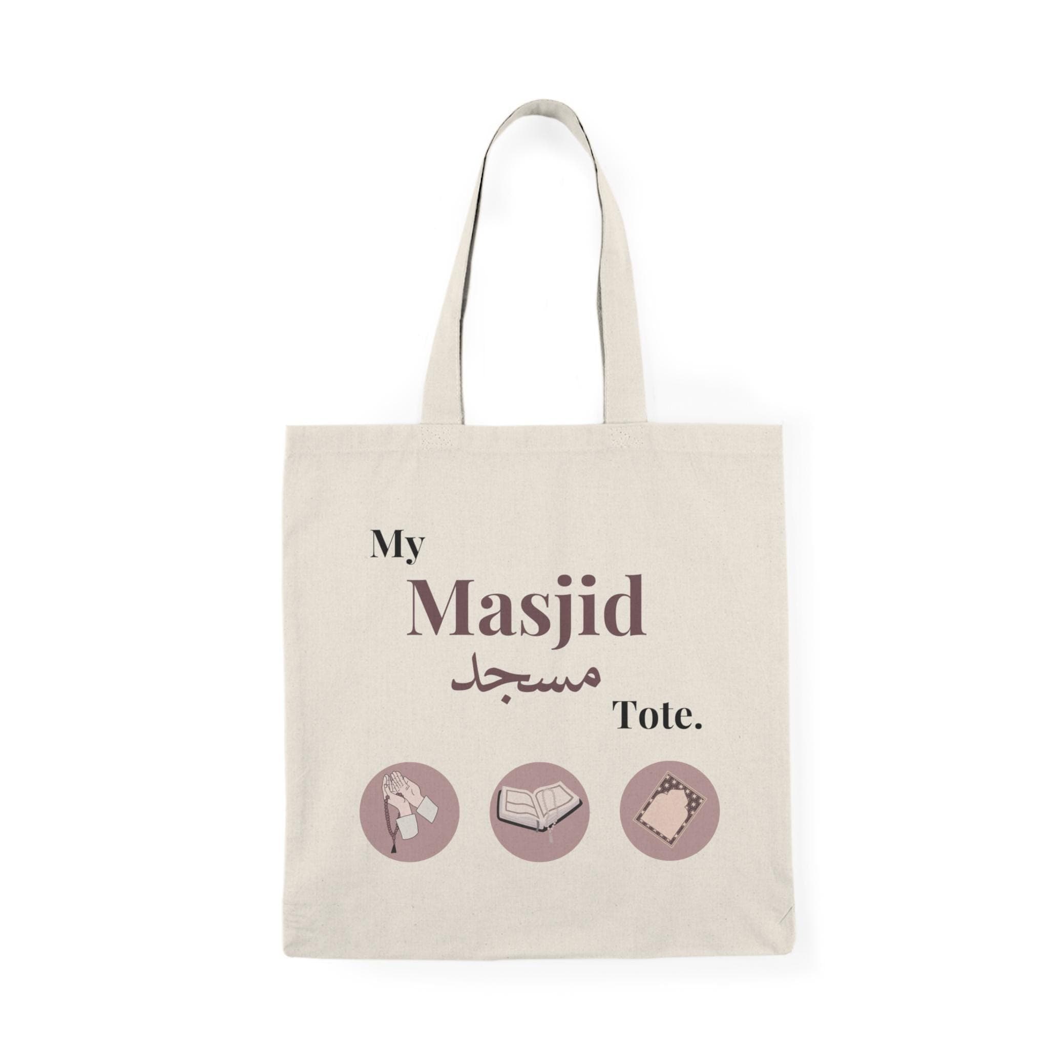 Masjid Tote Bag, Masjid Bag, Muslim Gift for Mom and Child, Quran Prayer Essentials Bag, Arabic Mosque Tote - image 3