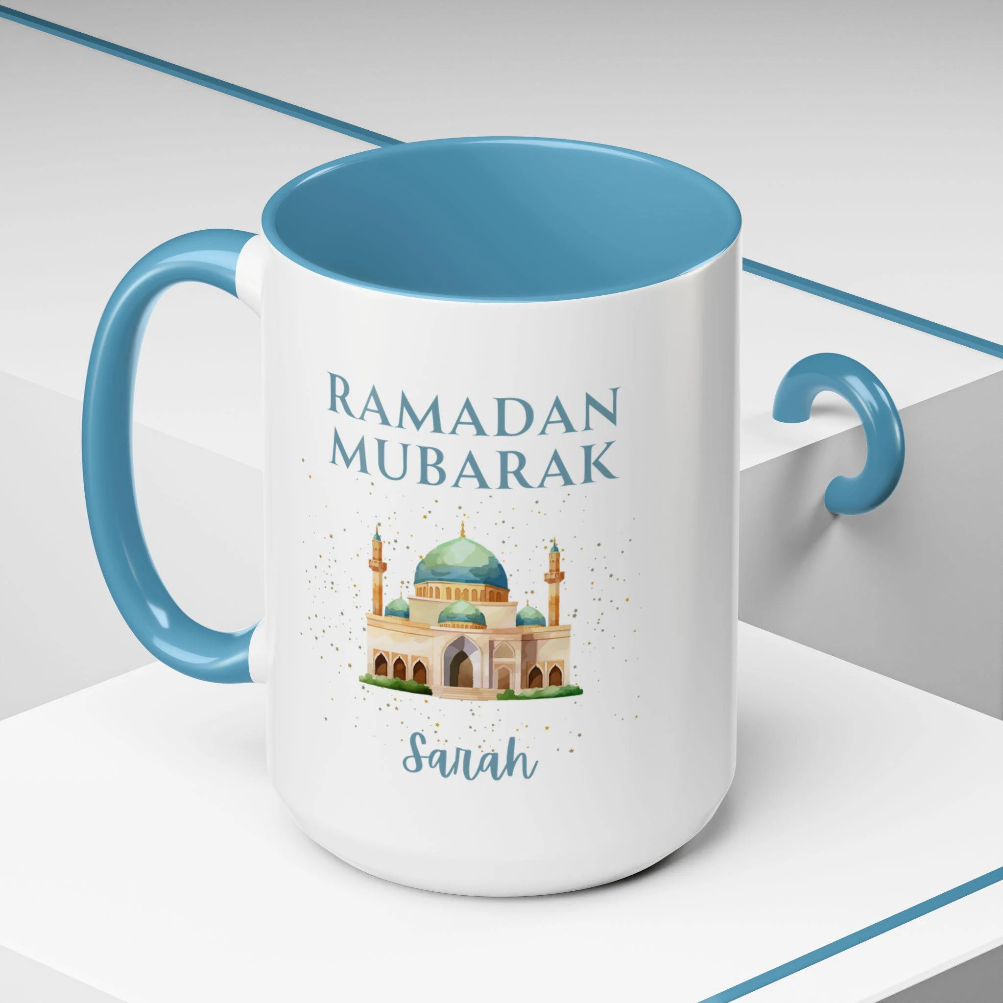 Personalized Ramadan Mubarak Mug Gift for Her/Him, Ramadan Kitchen Accessories, Custom Islamic Mosque Gifts, Gifts for Muslim friend Ramadan
