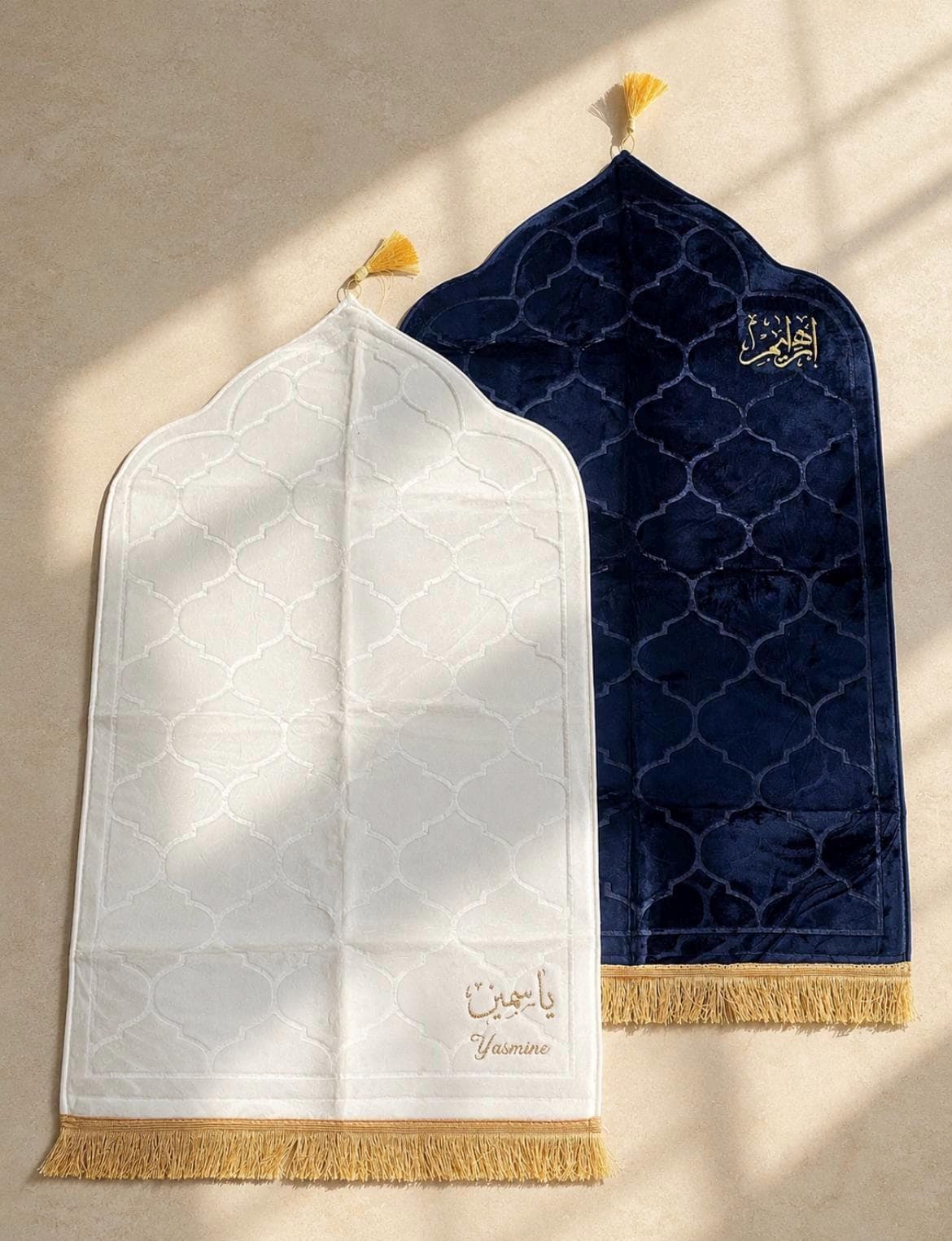Personalized Prayer Mat | Sadaqah Jariyah Gift | Custom Islamic Gift | Muslim Gift for Him or Her |Arabic Name Prayer Mat |Velvet Prayer Rug - image 3