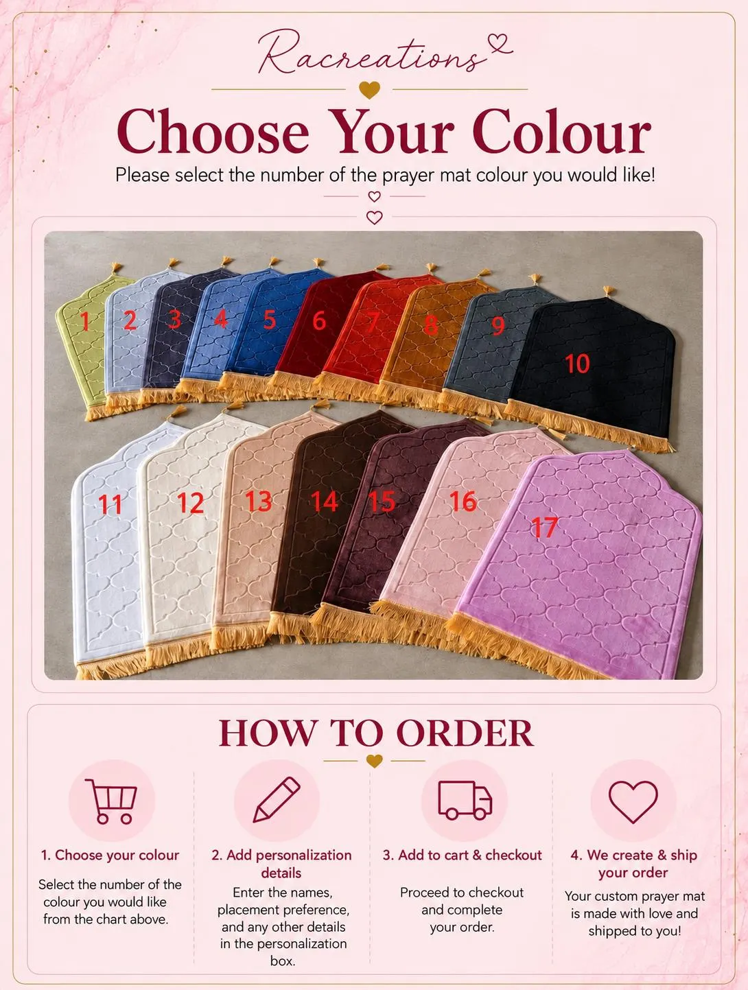 Personalized Velvet Prayer Mats | Custom Prayer Mat Set | Muslim Prayer Rug | Arabic & English Names | Islamic Gift | Couples Prayer Mats - image 2