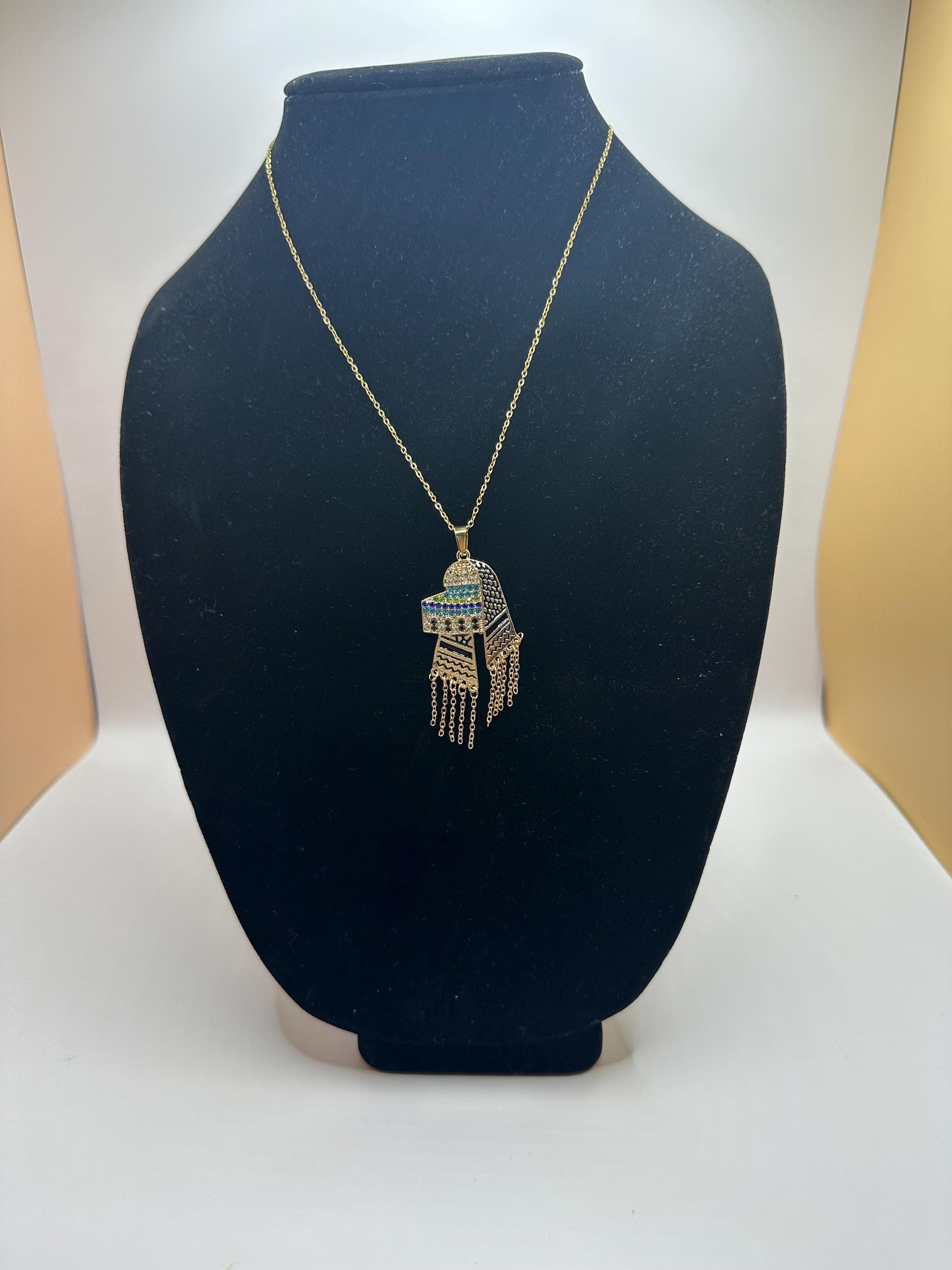 Palestinian stainless steel Necklace | depicts the imagine of the “Dome of the Rock” comes in Gold & Silver