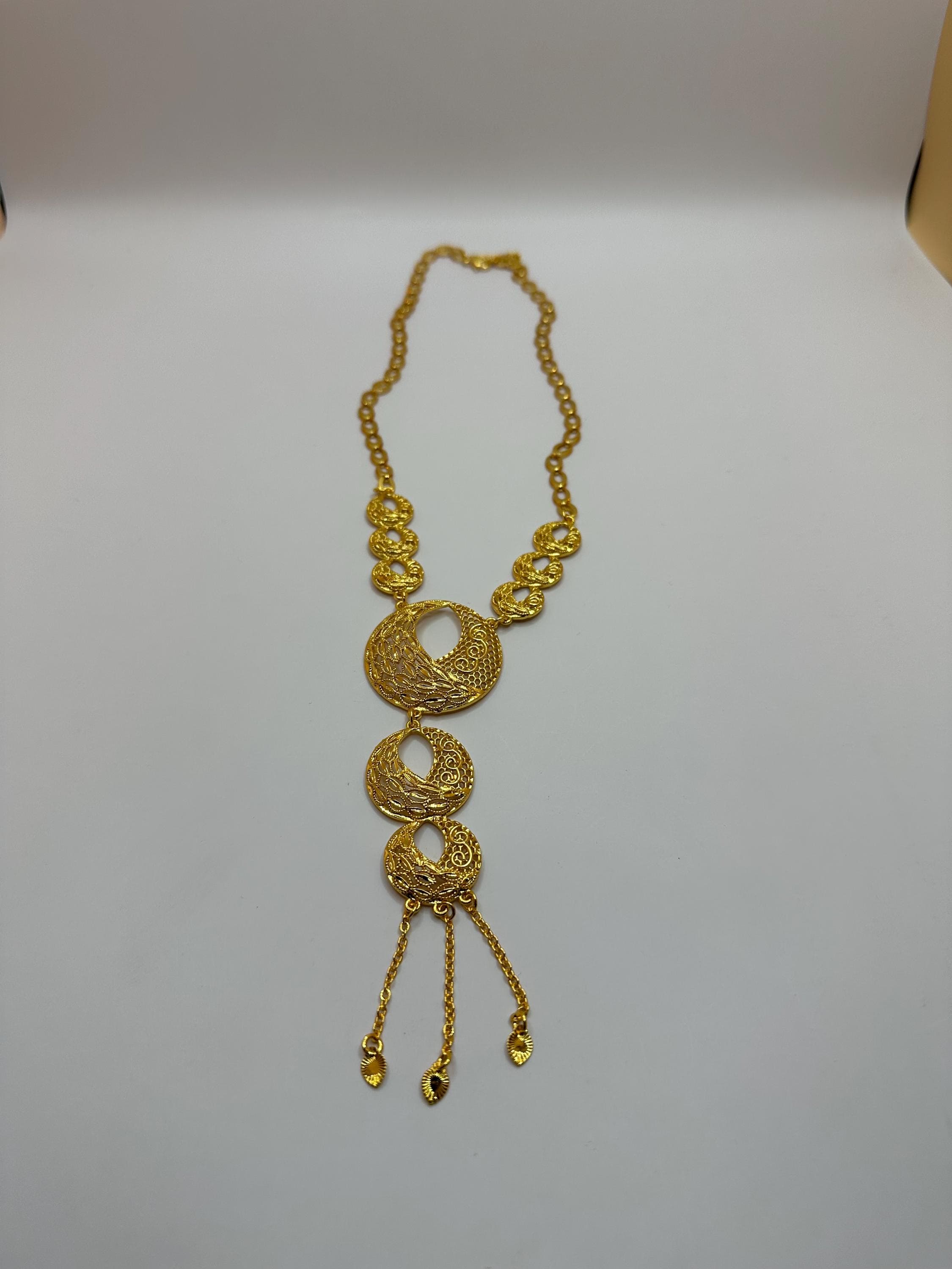 Faux 22k Turkish Style Gold Necklace: Wedding & Event Jewelry - image 5