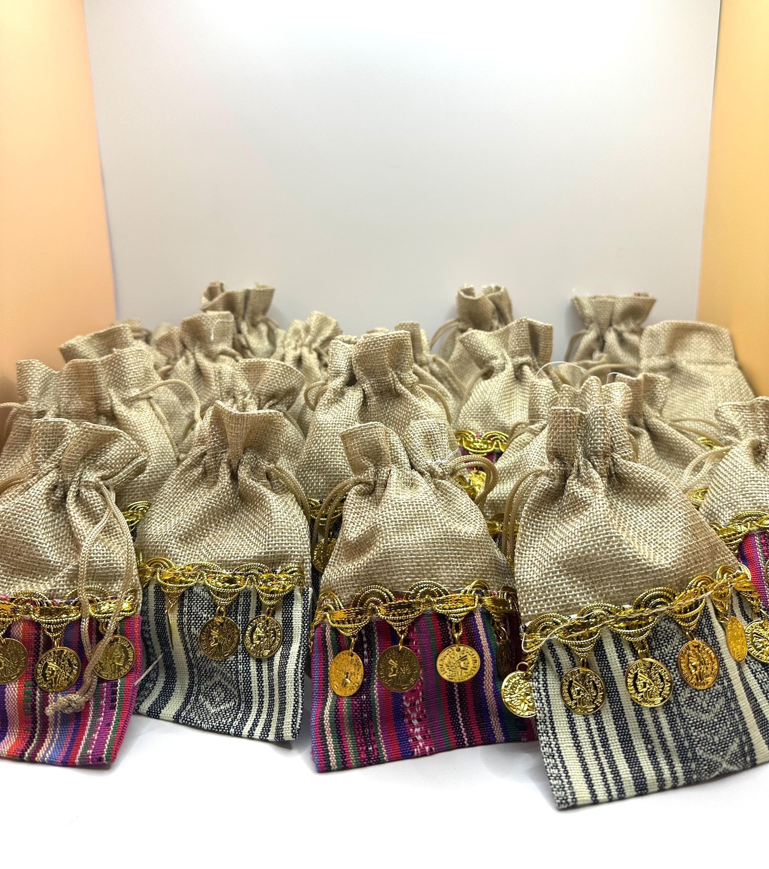 Henna Party Favor Bags: Set of 12, Decorated Gift Sacks - image 3