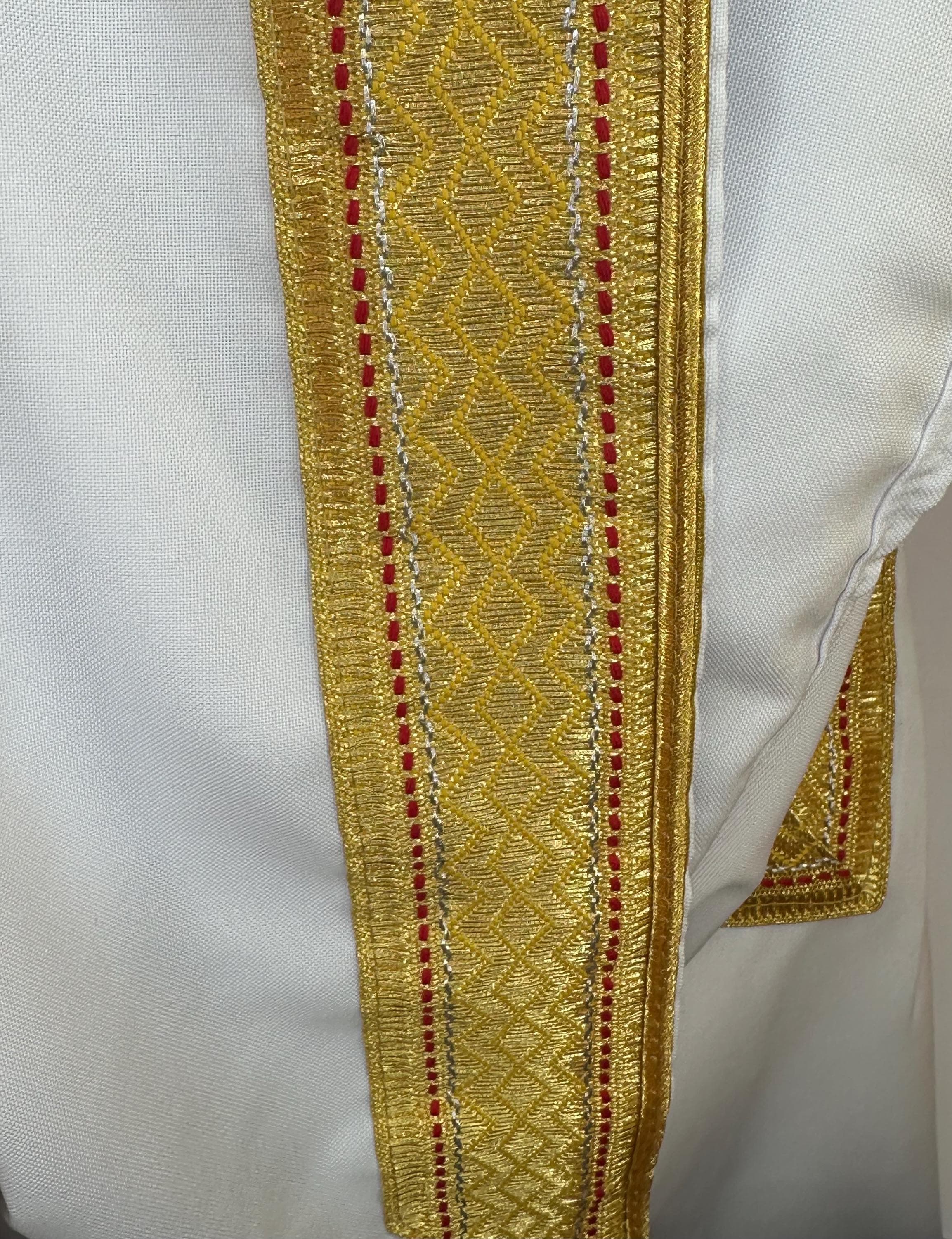 Men's Abaya (Bisht) - White Arab Cloak | 149cm/58inch - image 4
