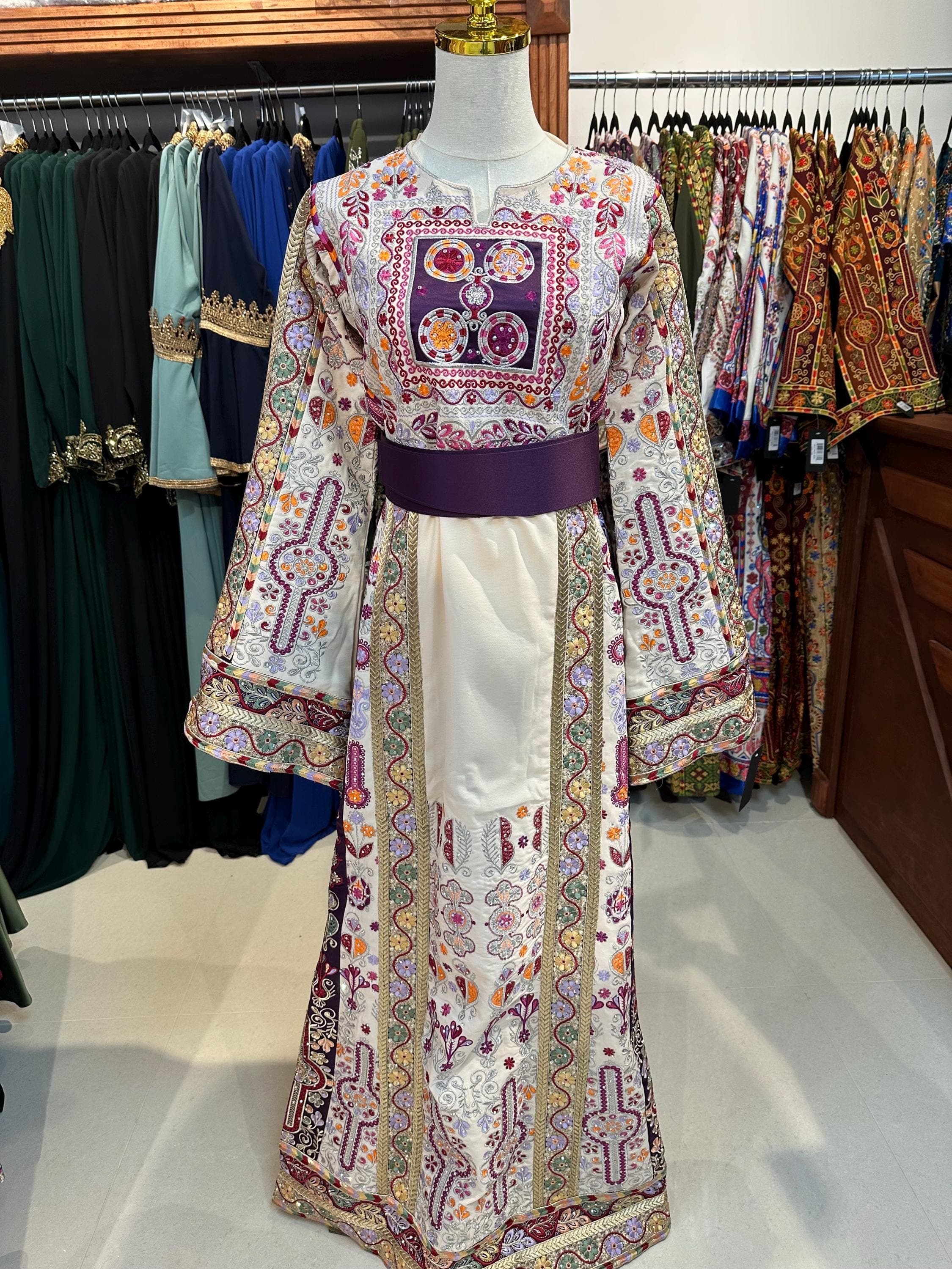 Rhinestone Palestinian Malaka THOBE | Wedding Dress