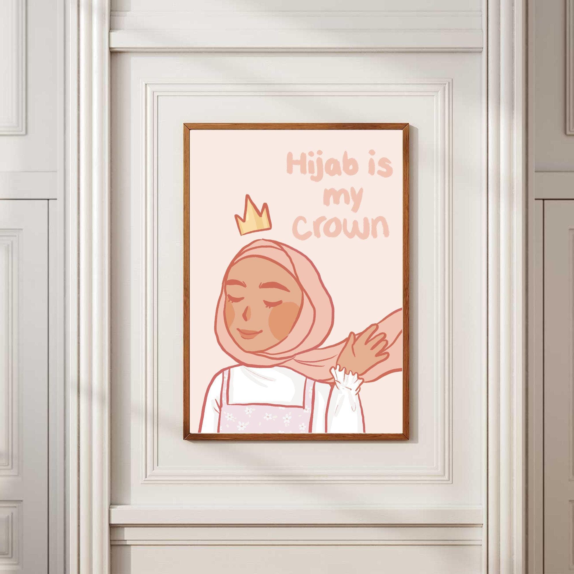 Hijab Is My Crown Print, Islamic Girl Art, Pastel Room Decor (Digital Download) - image 4