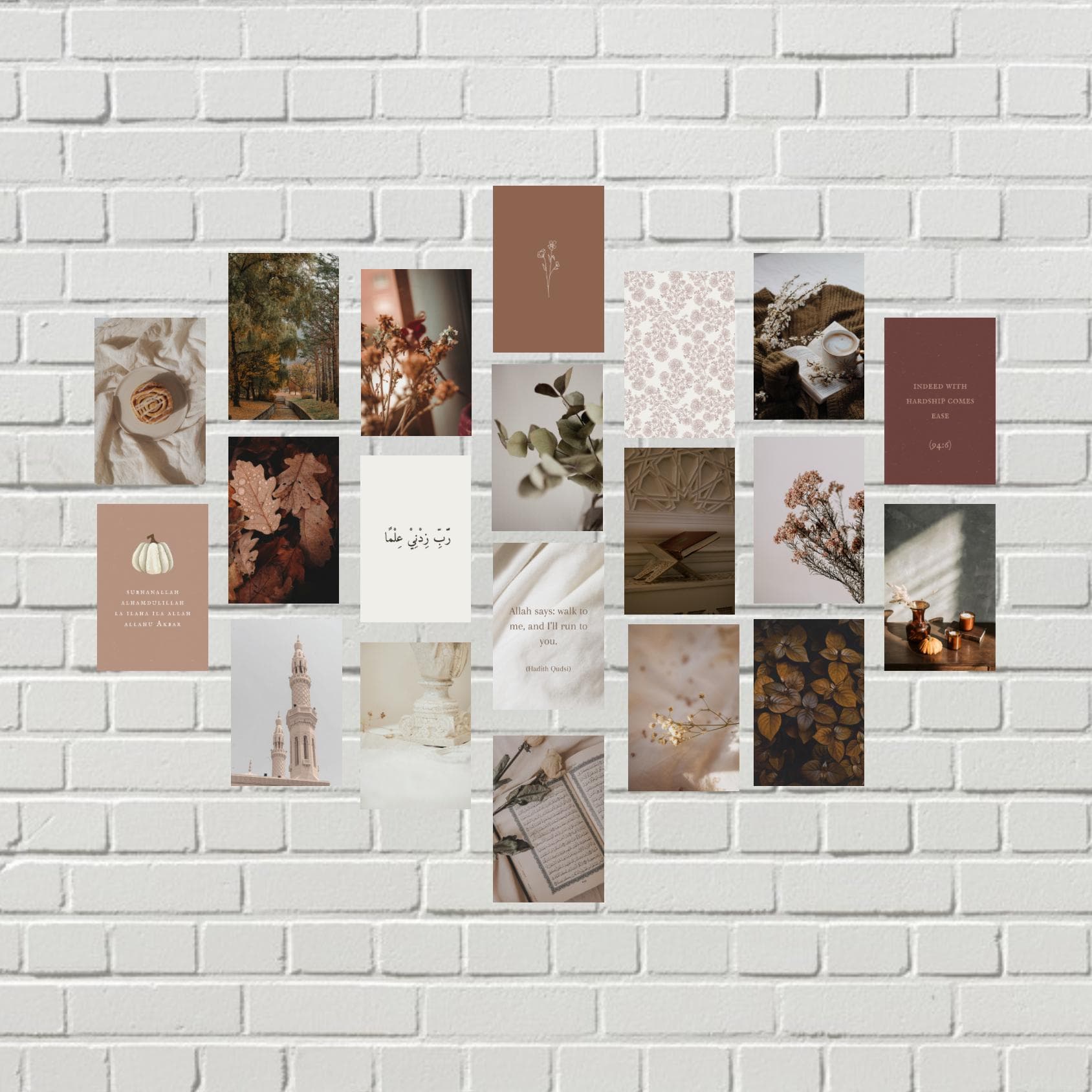 Islamic Fall Wall Art Collage Set, Qur’an Quotes Printable, Cozy Autumn Muslim Home Decor - image 5