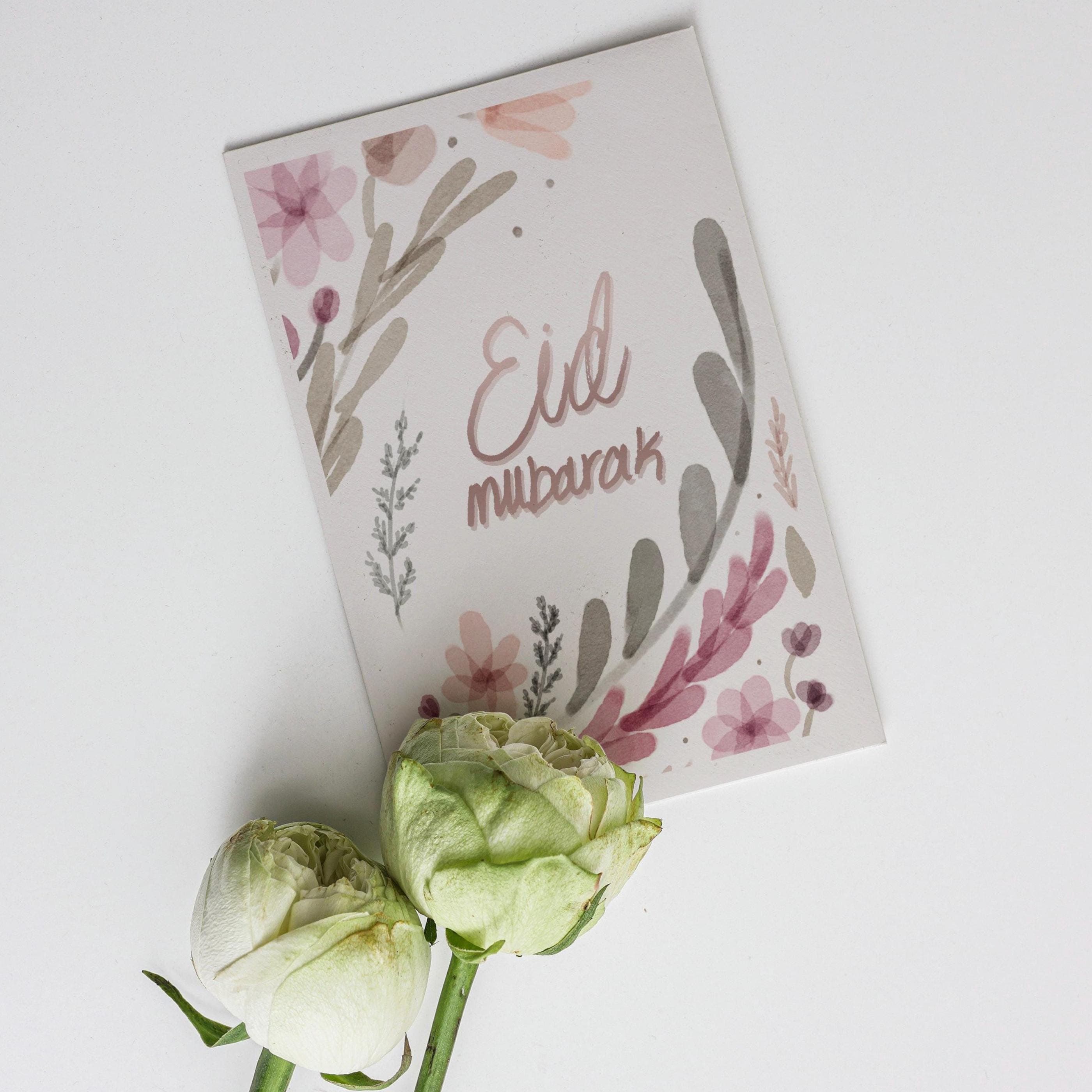 Floral Eid Mubarak card, Islamic Greeting card, Digital Download - image 4