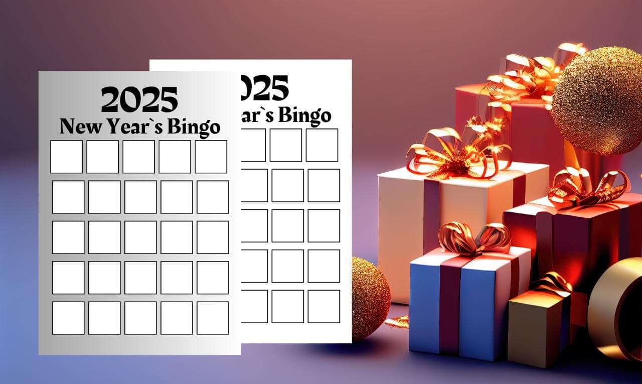 2025 Vision Board Printable, New Year Bingo Card, Goal Setting Activity, New Year’s Eve Party Game, Family-Friendly New Year Activity, 2025 Resolutions, Vision Board Game, Printable Bingo Card, Creative New Year Activity, New Year’s Intentions