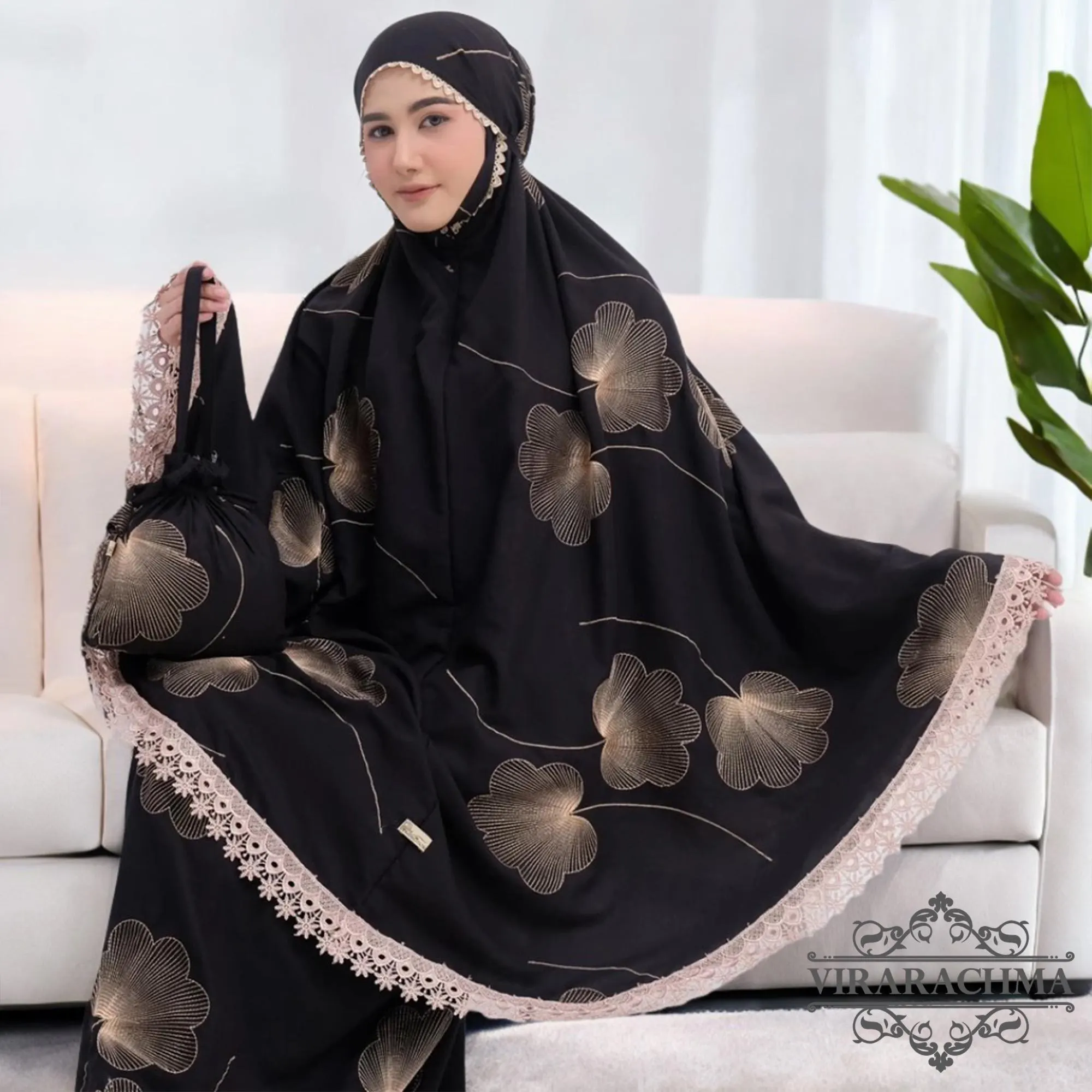Mukena Adult 2 in 1 Embroidered Jumbo Cotton Lace Madina, Prayer dress women, Prayer Dress muslim, Muslim prayer outfit, Mukena, Prayer Set