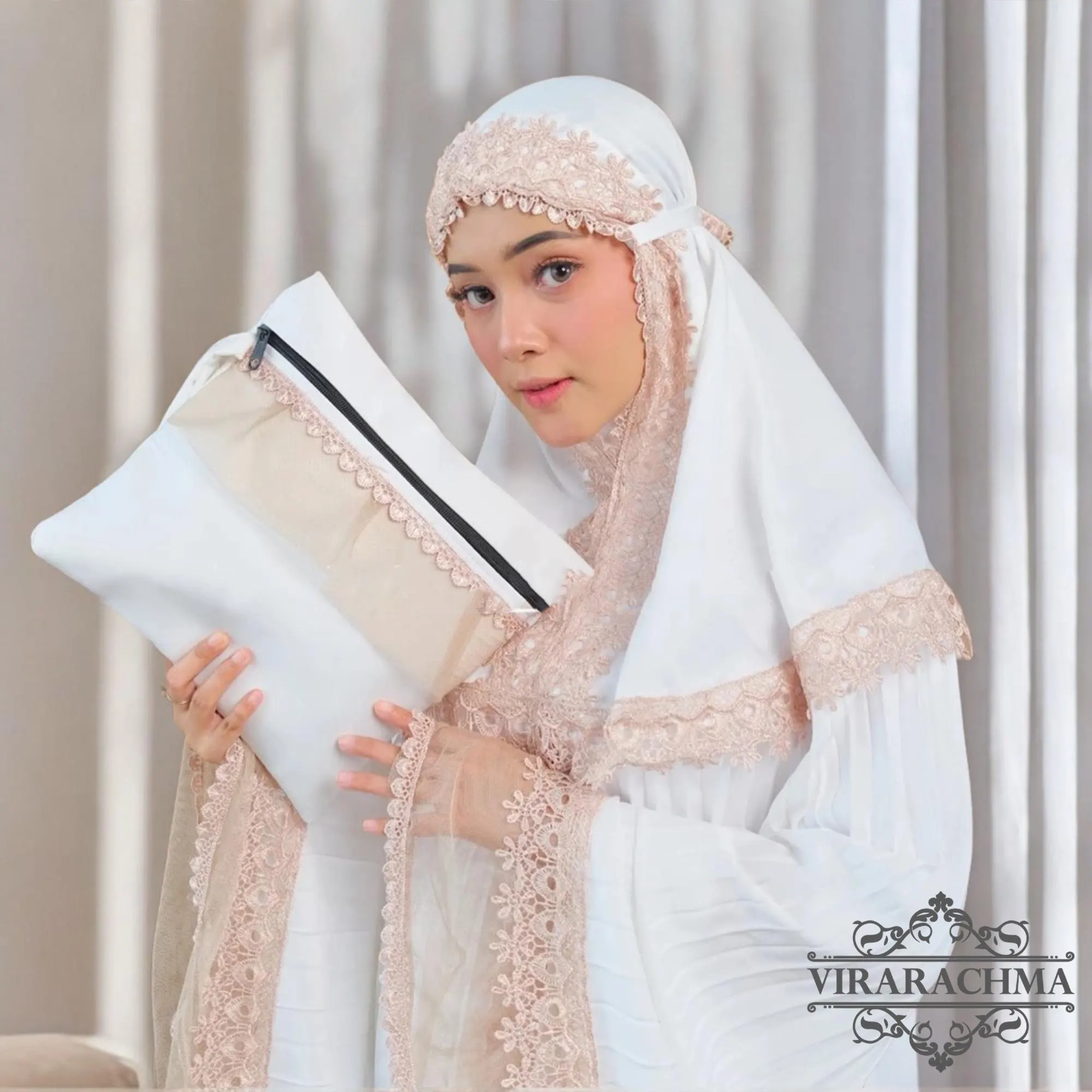 Starla Lace Tile Musyaffa Daily Plisket Adult Mukena, Prayer dress women, Prayer Dress muslim, Muslim prayer outfit, Mukena, Prayer Set
