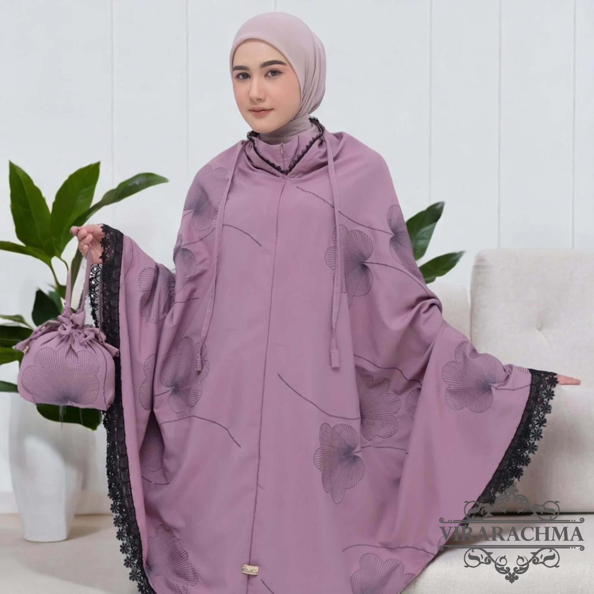 Mukena Adult 2 in 1 Embroidered Jumbo Cotton Lace Madina, Prayer dress women, Prayer Dress muslim, Muslim prayer outfit, Mukena, Prayer Set