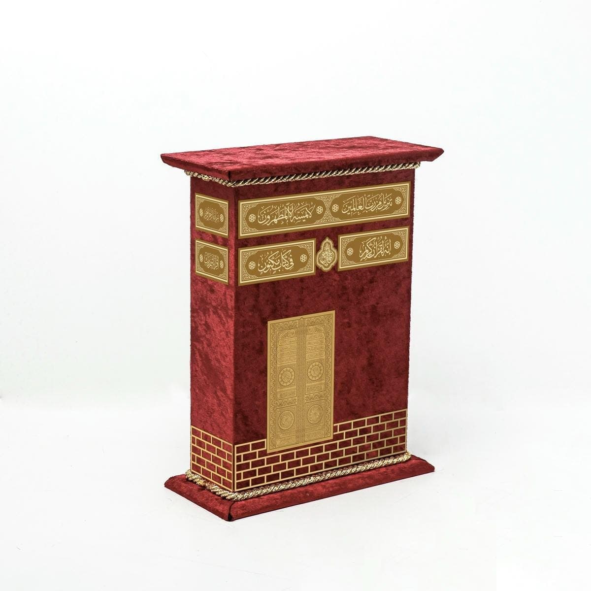 Velvet Kaba Shape Box with Quran, Handle Decoration, Eid Gift - image 5
