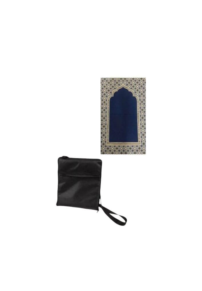 A portable large Prayer Mat can be folded to be a shoulder bag with side pocket