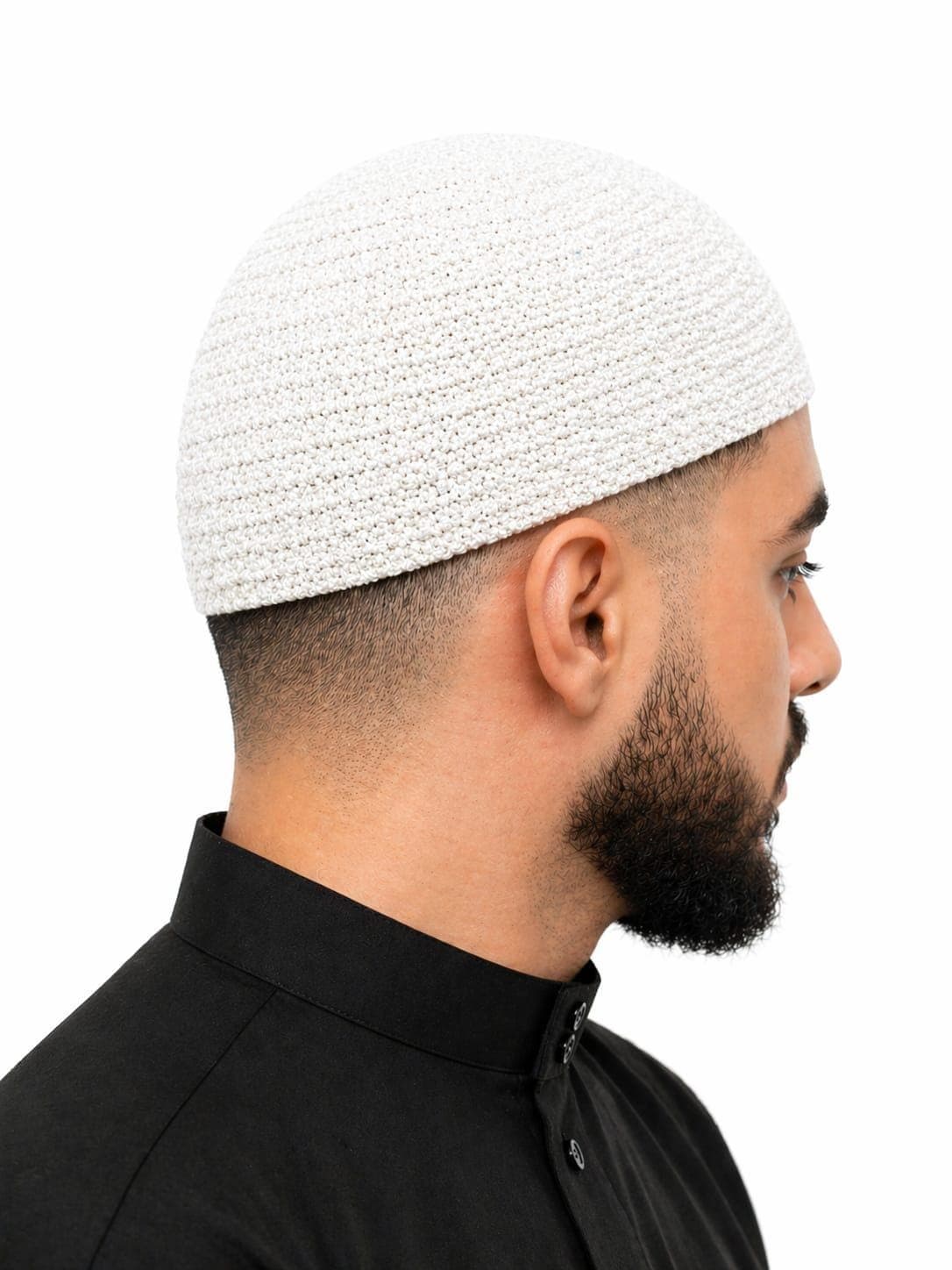 2X Plain Velvet Men Skull Cap Islamic Prayer Hat Topi Kufi Head Wear - image 3