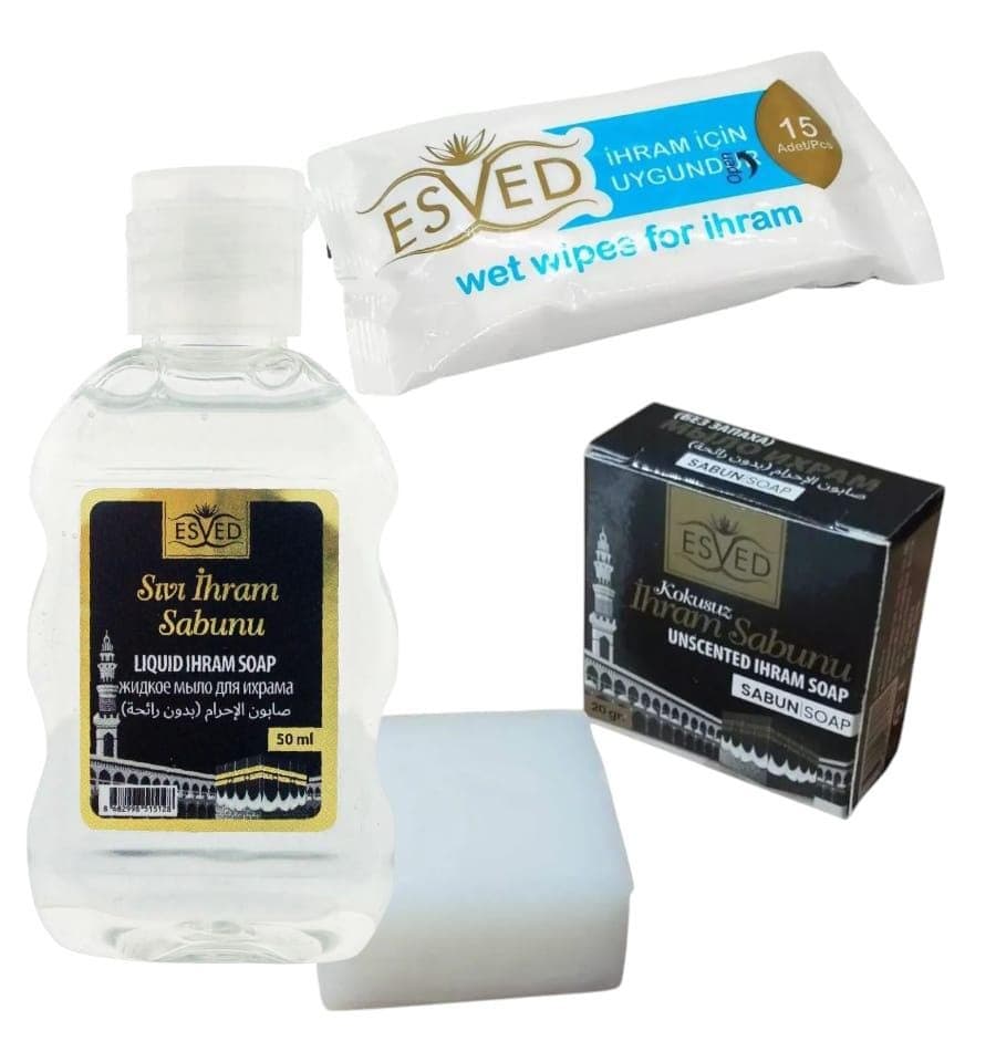 4X Special Hard, 3X Liquid Unscented Soap for Ihram and Hajj Travel Size 50ml
