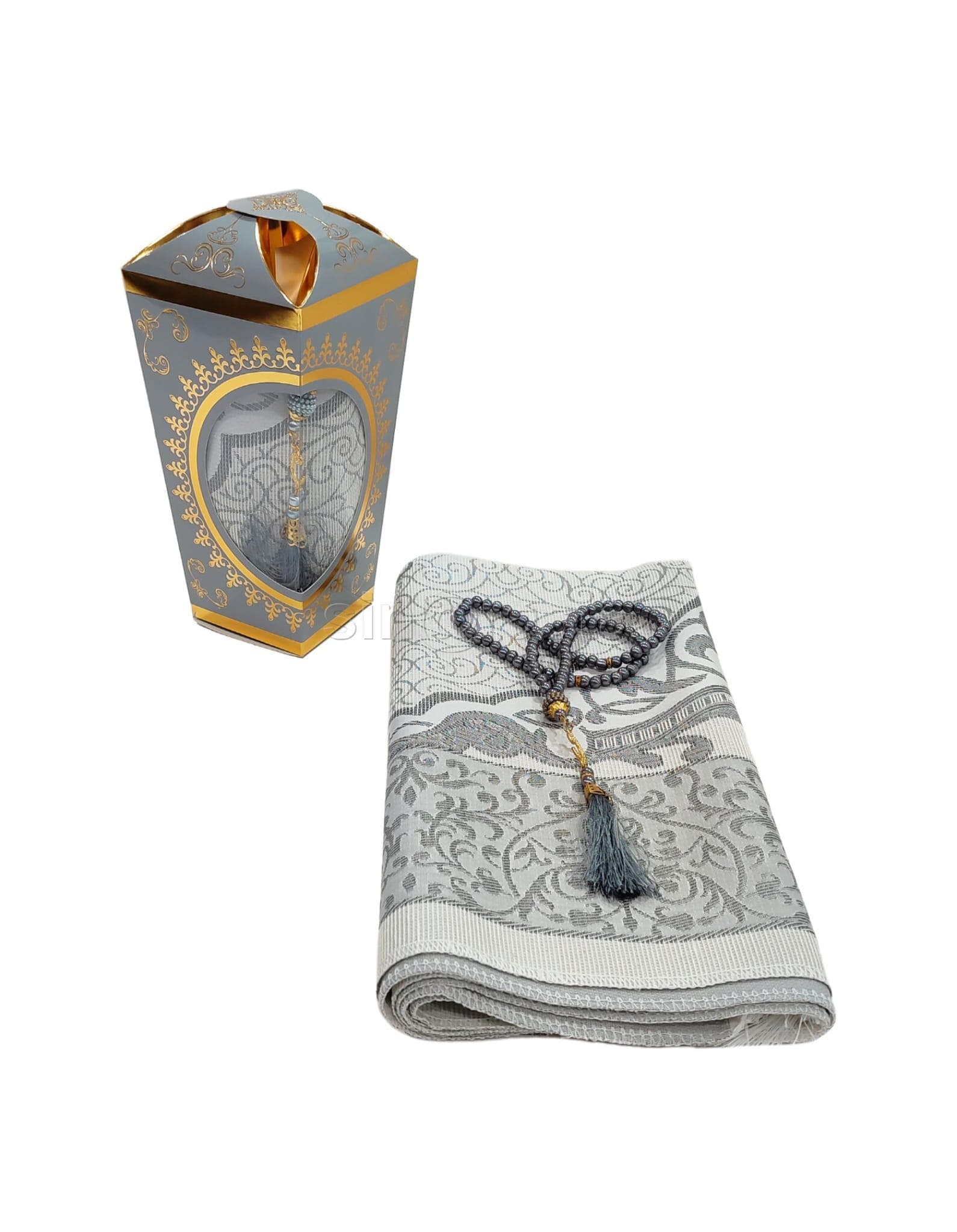Ideal Gift Box with Prayer Mat, rug, Janamaz, and Tasbeeh, nice colours - image 5