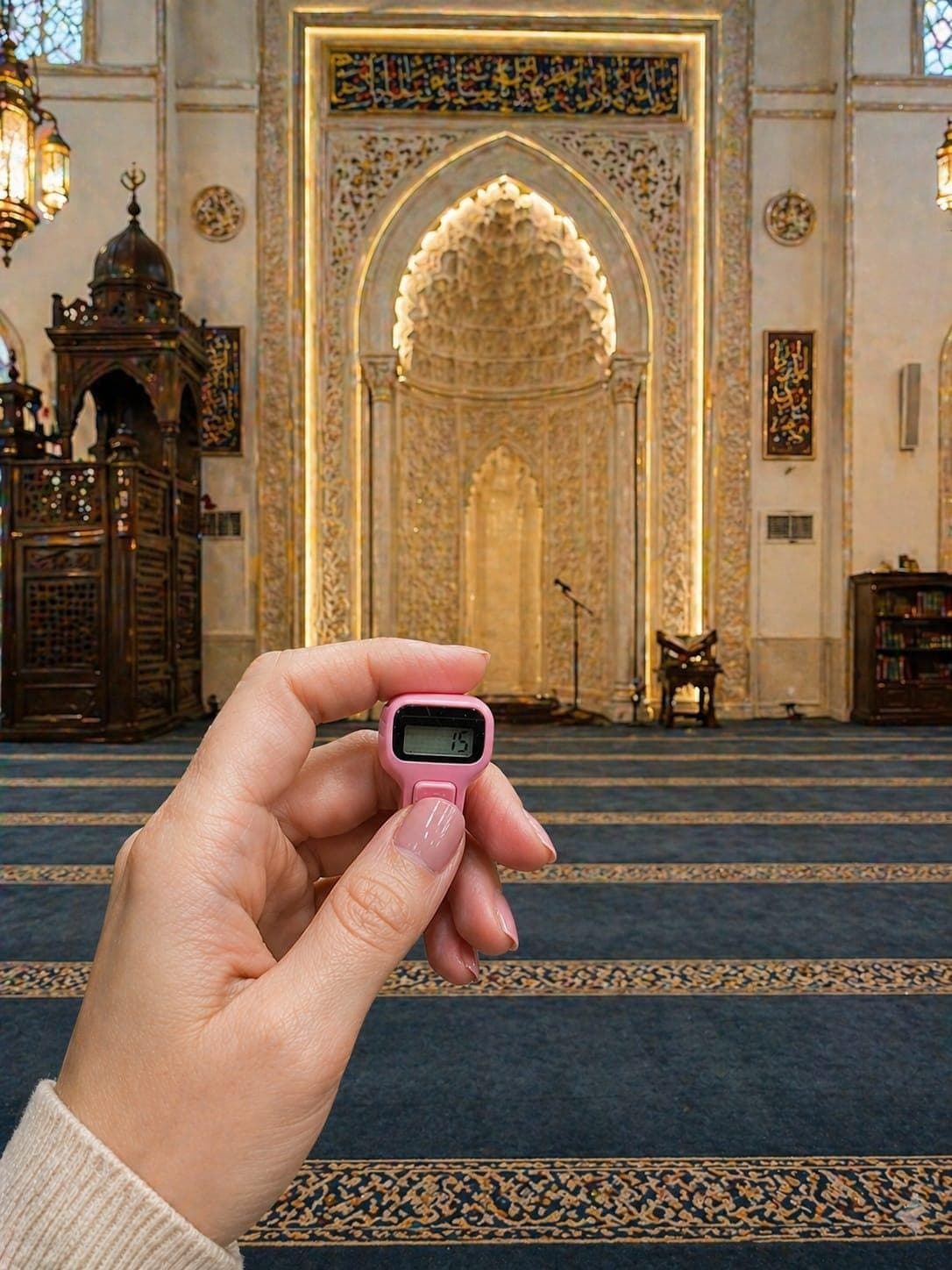 4X Digital Finger Ring Tally Counter Hand Held Row counter TASBEEH