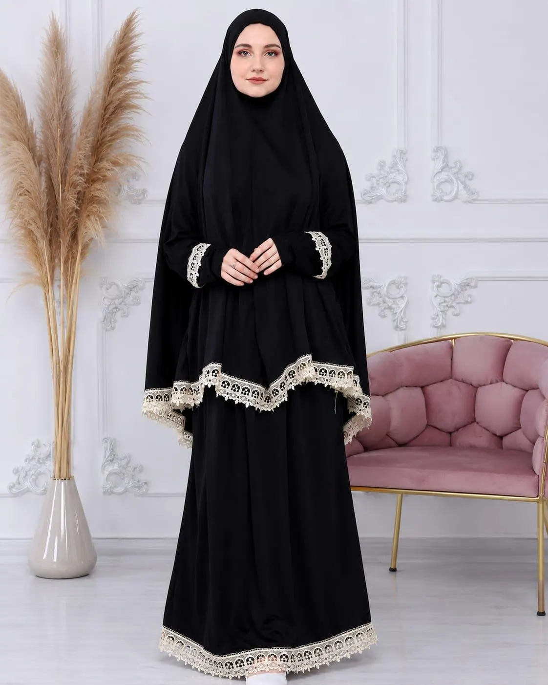 2pcs Lady Islamic prayer cloth Jilbab w sleeves made in Turkey - image 5