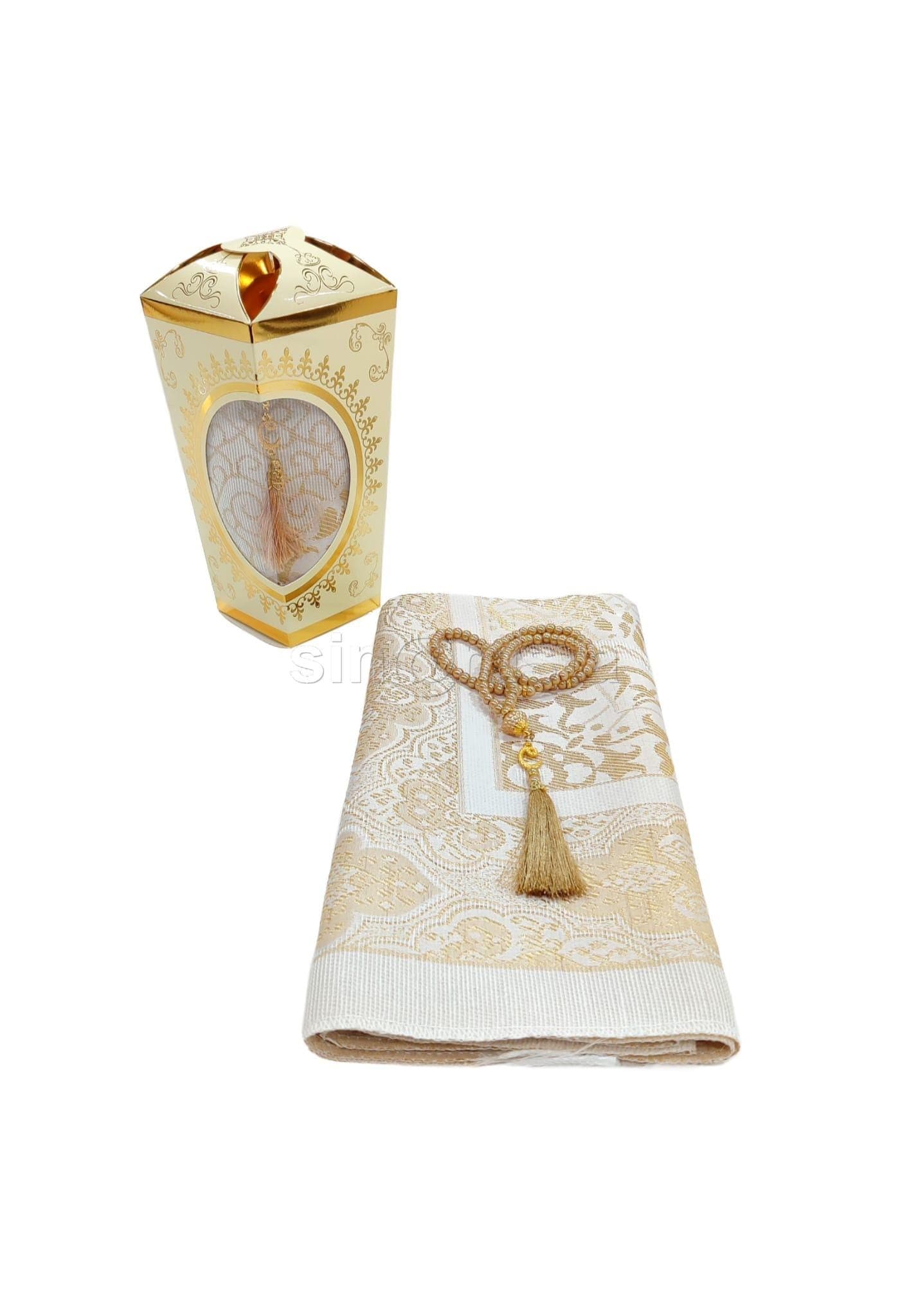 Ideal Gift Box with Prayer Mat, rug, Janamaz, and Tasbeeh, nice colours - image 4