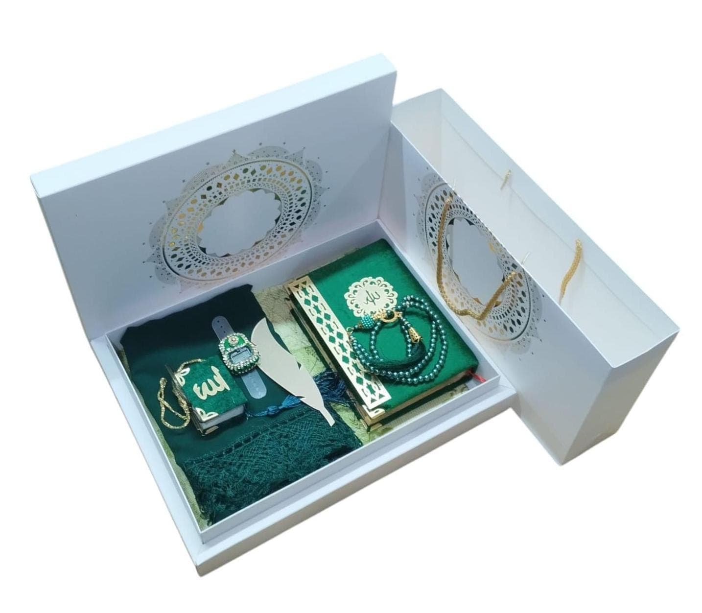 Luxury Islamic Gift Set: Prayer Mat, Quran, Tasbeeh & Shawl - image 4