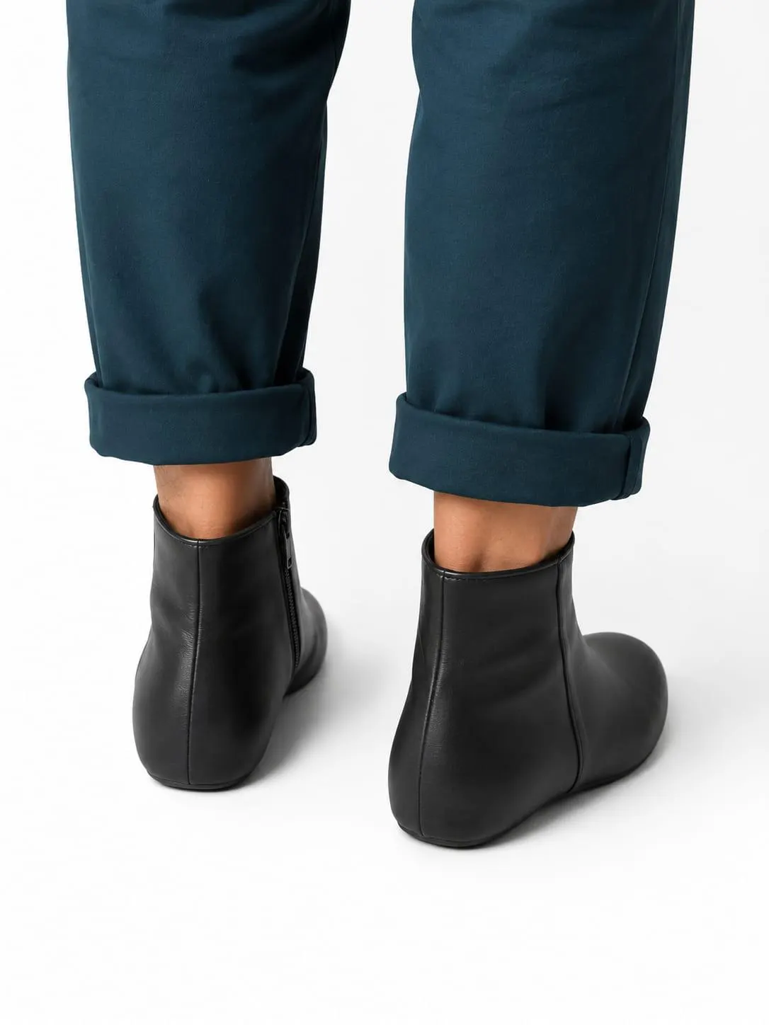 1 pair of Unisex 100% Leather Socks Zipper Muslim Prayer Islamic Mosque Khuff Turkish - image 3