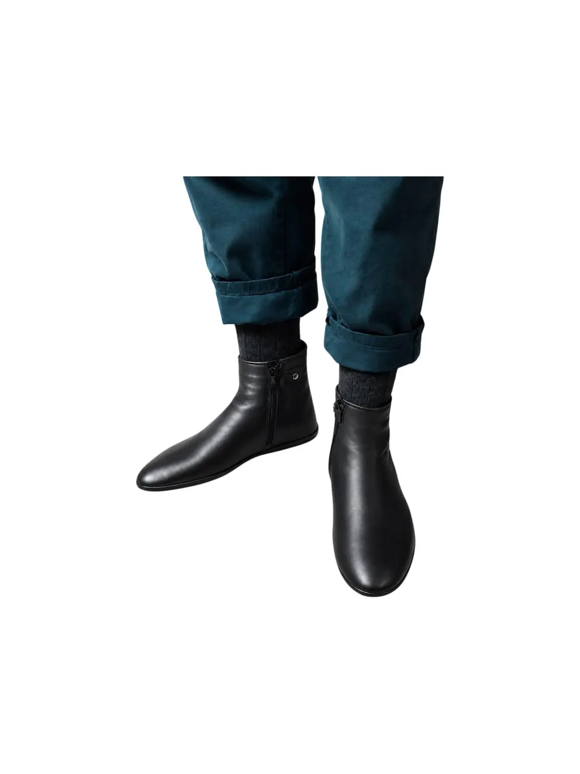 1 pair of Unisex 100% Leather Socks Zipper Muslim Prayer Islamic Mosque Khuff Turkish