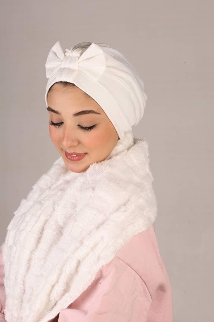 Lycra Under-scarf Cap with Bow Detail – Soft, Elegant Head Cover - image 4