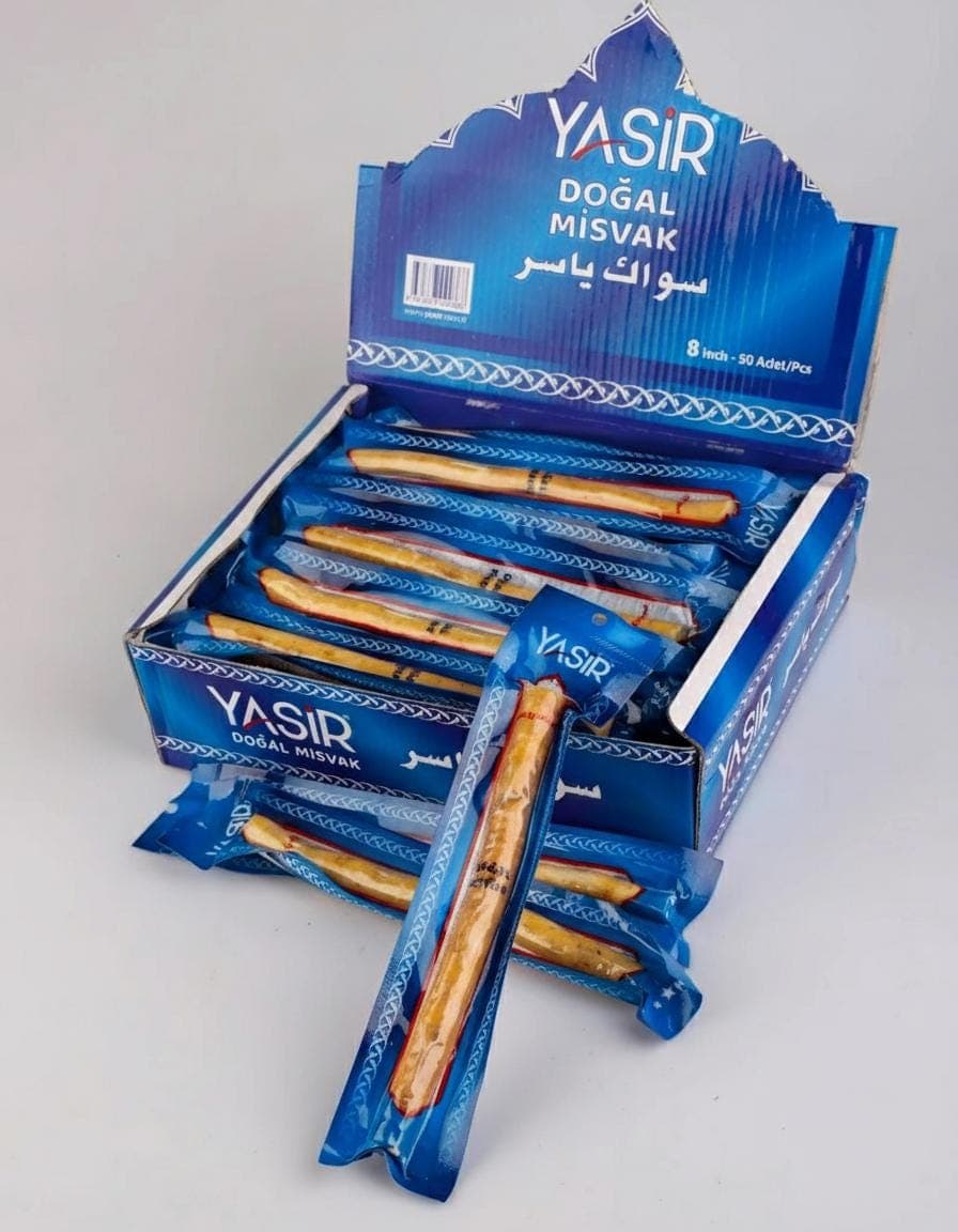 3 Pieces Yasir Miswak Natural Toothbrush Stick  Siwak Chewing Stick made in Turkey
