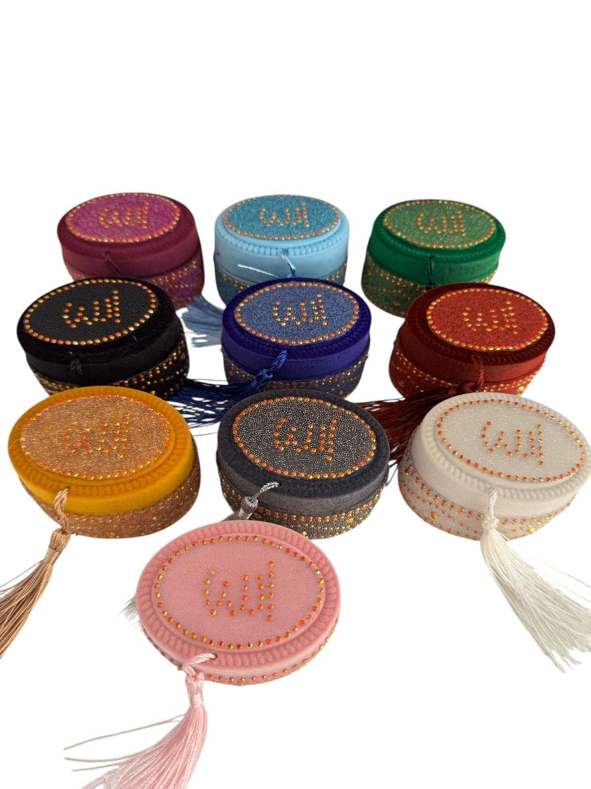 2x Fancy Tasbeeh & Finger masbaha in beaded velvet Gift  Boxes, wedding engagement - image 5