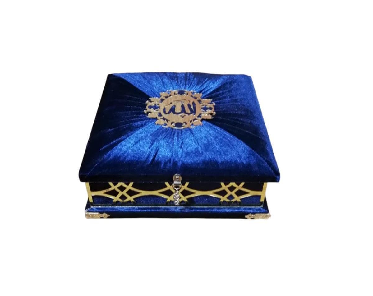 Velvet Eid Gift Box Full Quran, Tasbeeh, Pakistani/Indian Script, Made in Turkey - image 5