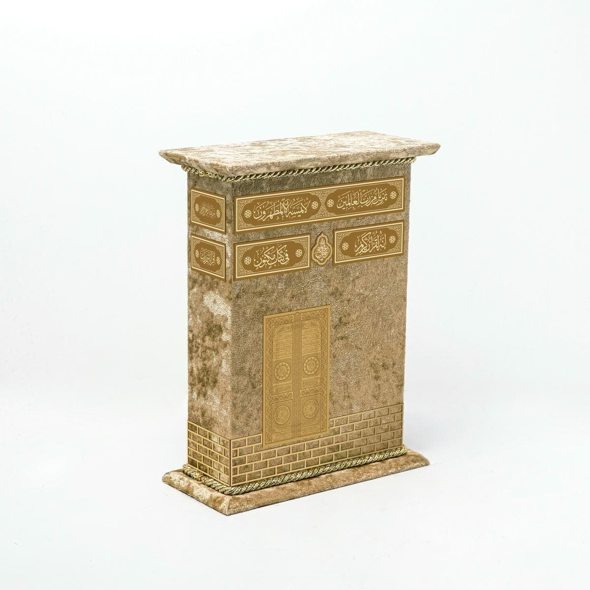 Velvet Kaba Shape Box with Quran, Handle Decoration, Eid Gift - image 4