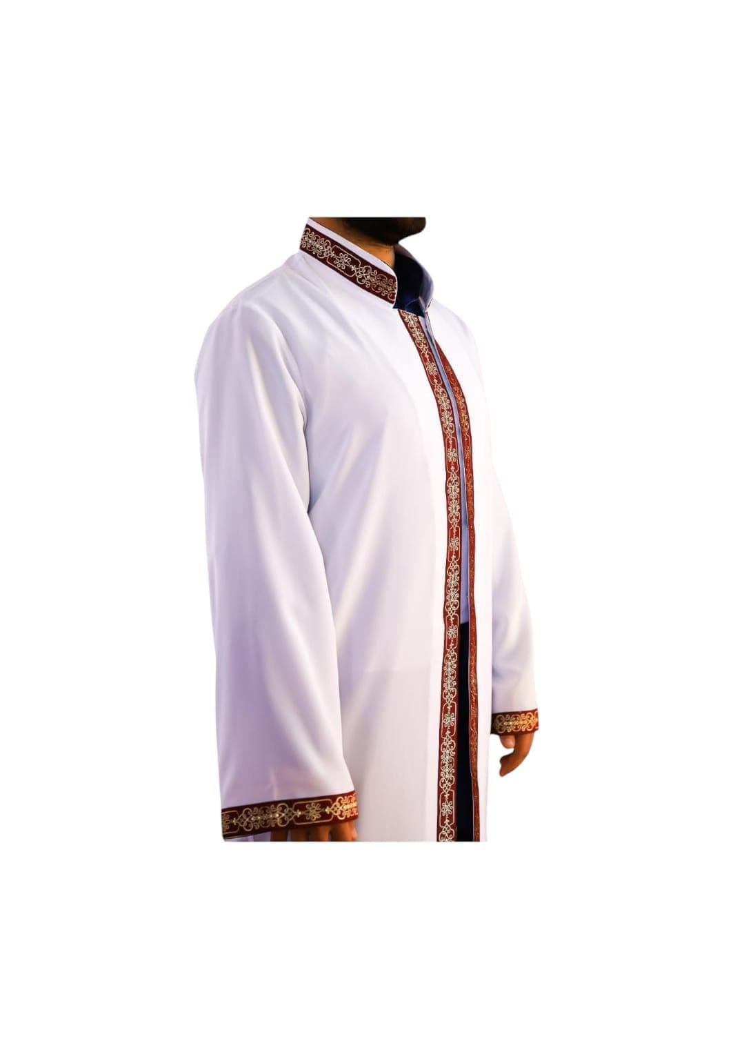 New Men's Bisht Cloak Arab Dress Thobe Islam Robe for Imam, Eid & Wedding