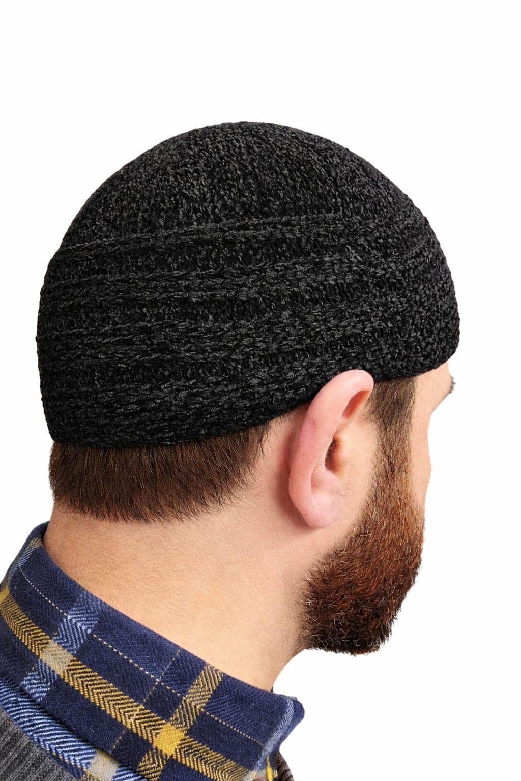 2X Velvet Men Skull Cap Islamic Prayer Hat Topi Kufi Head Wear - image 3