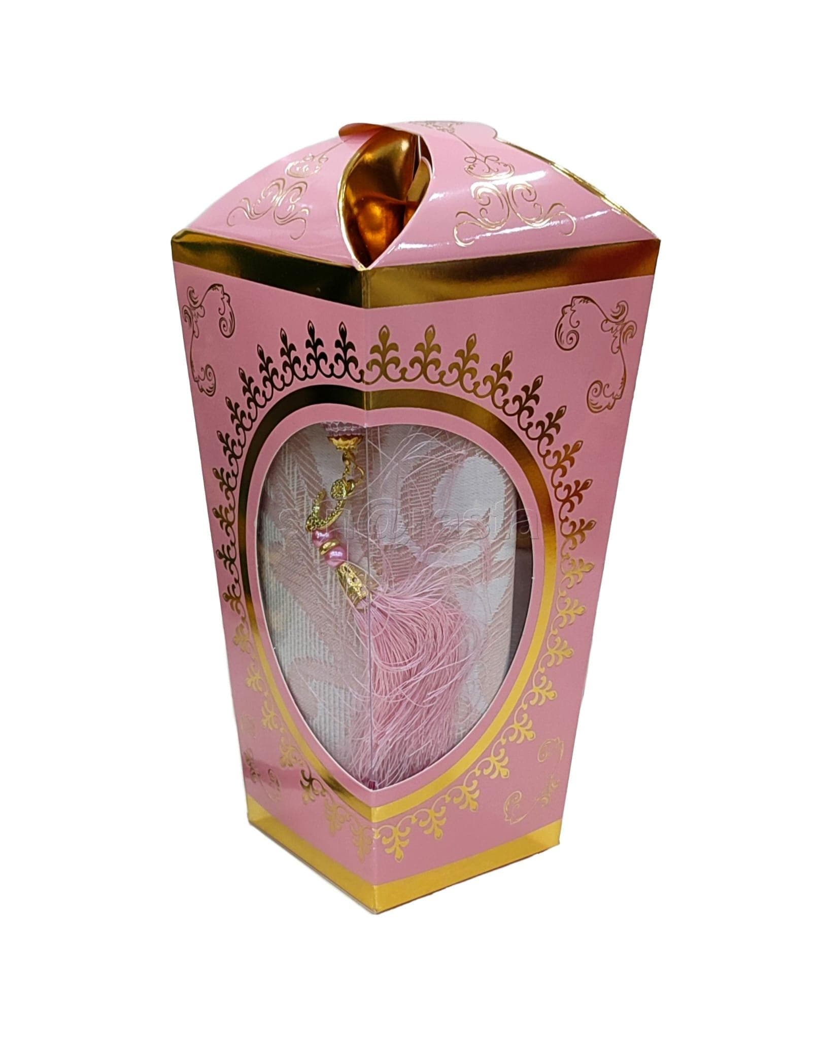 Ideal Gift Box with Prayer Mat, rug, Janamaz, and Tasbeeh, nice colours - image 3