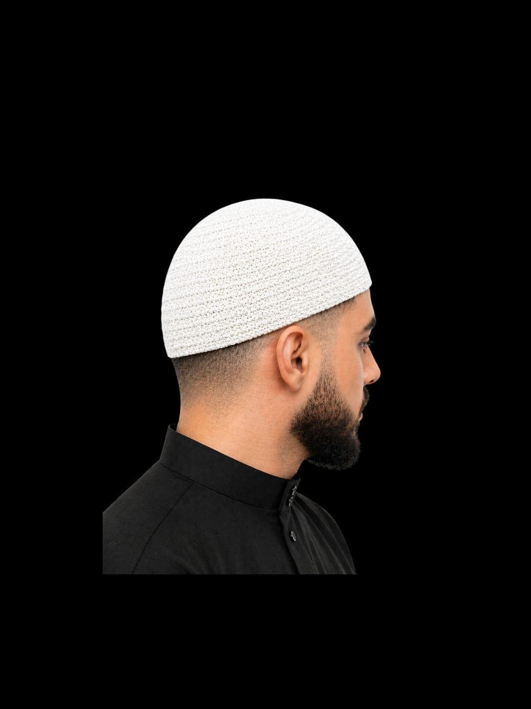 2X Plain Velvet Men Skull Cap Islamic Prayer Hat Topi Kufi Head Wear