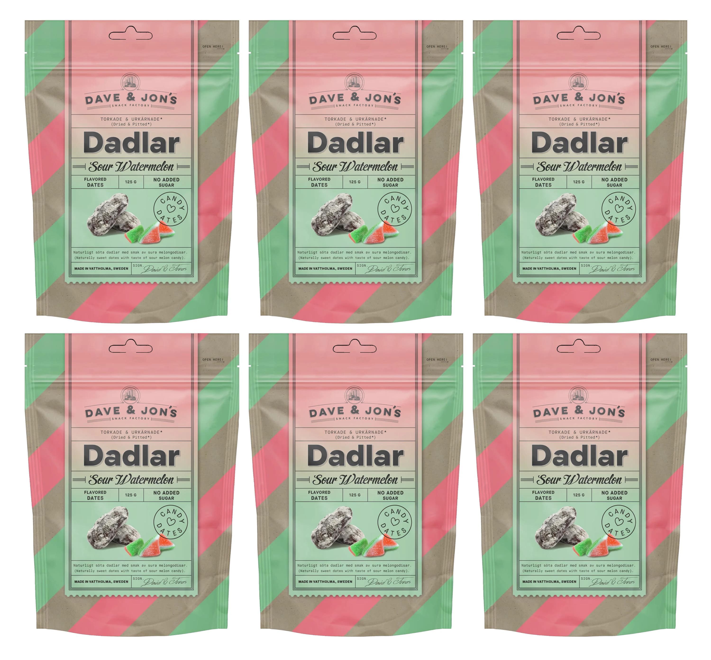 Sour Watermelon Dates: Vegan Swedish Candy Snack - Dave & Jon's