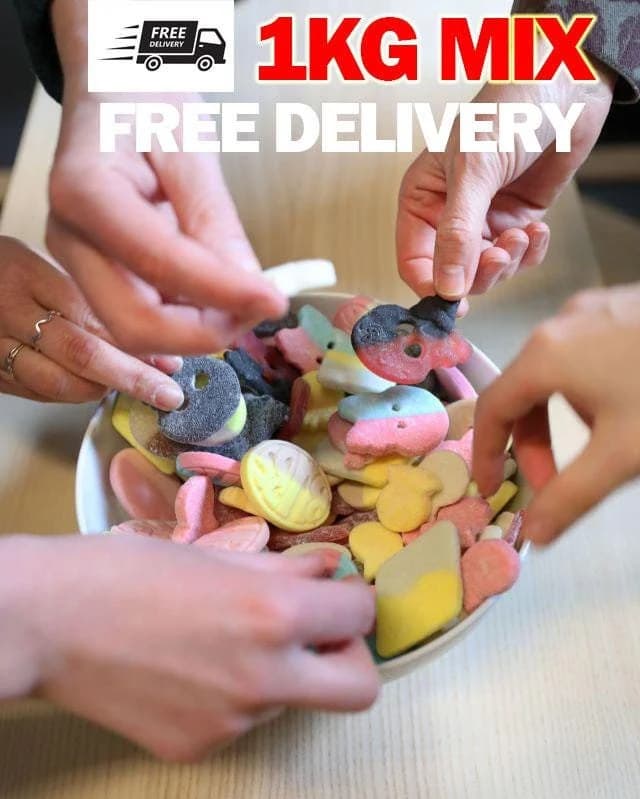 1kg or 20kg Bubs Mix Candy Bubs Sweets Mixed Bubs Vegan, Gluten Free Halal BUBS Swedish Candy Assorted Mix - 10kg Bubs Candy バブス candy bulk