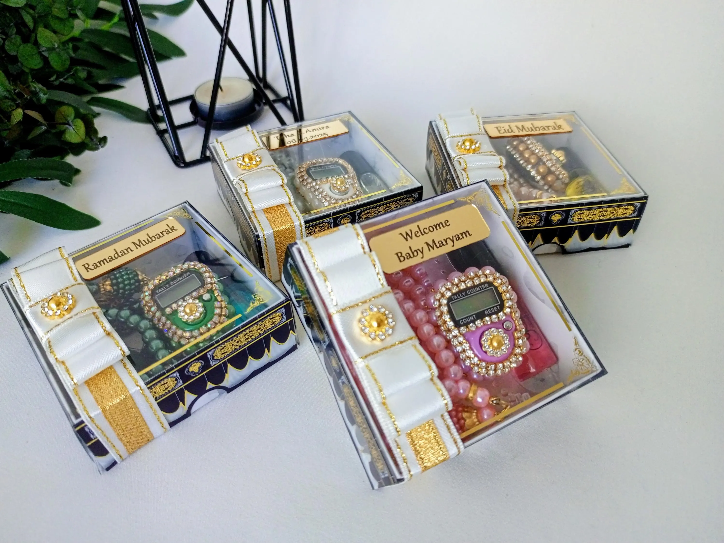 Pearl Tasbeeh Decorated Box Gift Set | Eid Favor | Wedding Favors | Baby Shower Favor | Graduation Favor | Muslim Favor - image 3