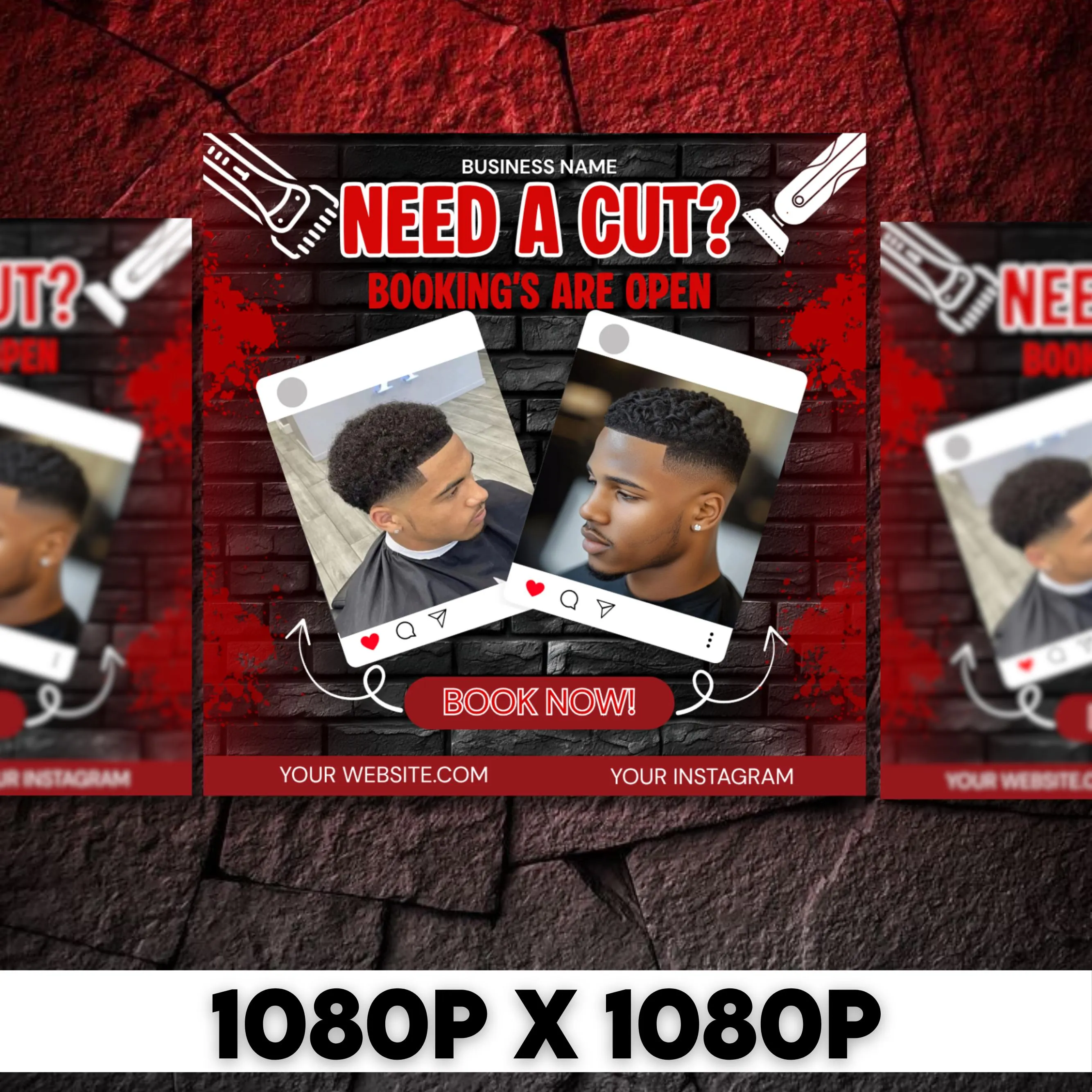 Barber Booking Flyer, Barber Shop Flyer, Booking Flyer, Book Now, Haircut, Barber Business Flyer, Loc & Retwist, Hairstylist, Canva Editable
