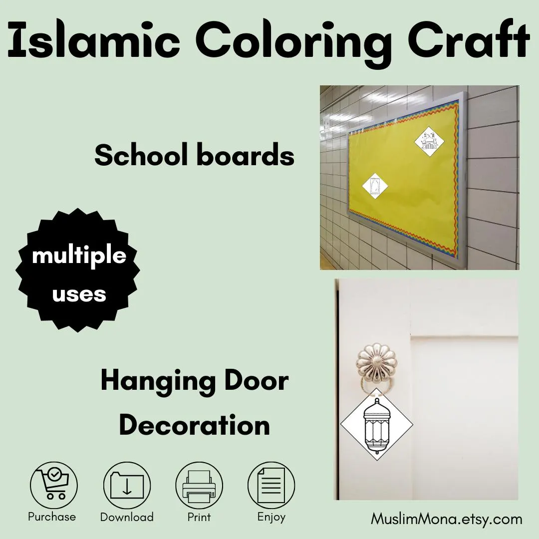Islamic Coloring Craft: 10 Designs for Kids (Digital Download) - image 4